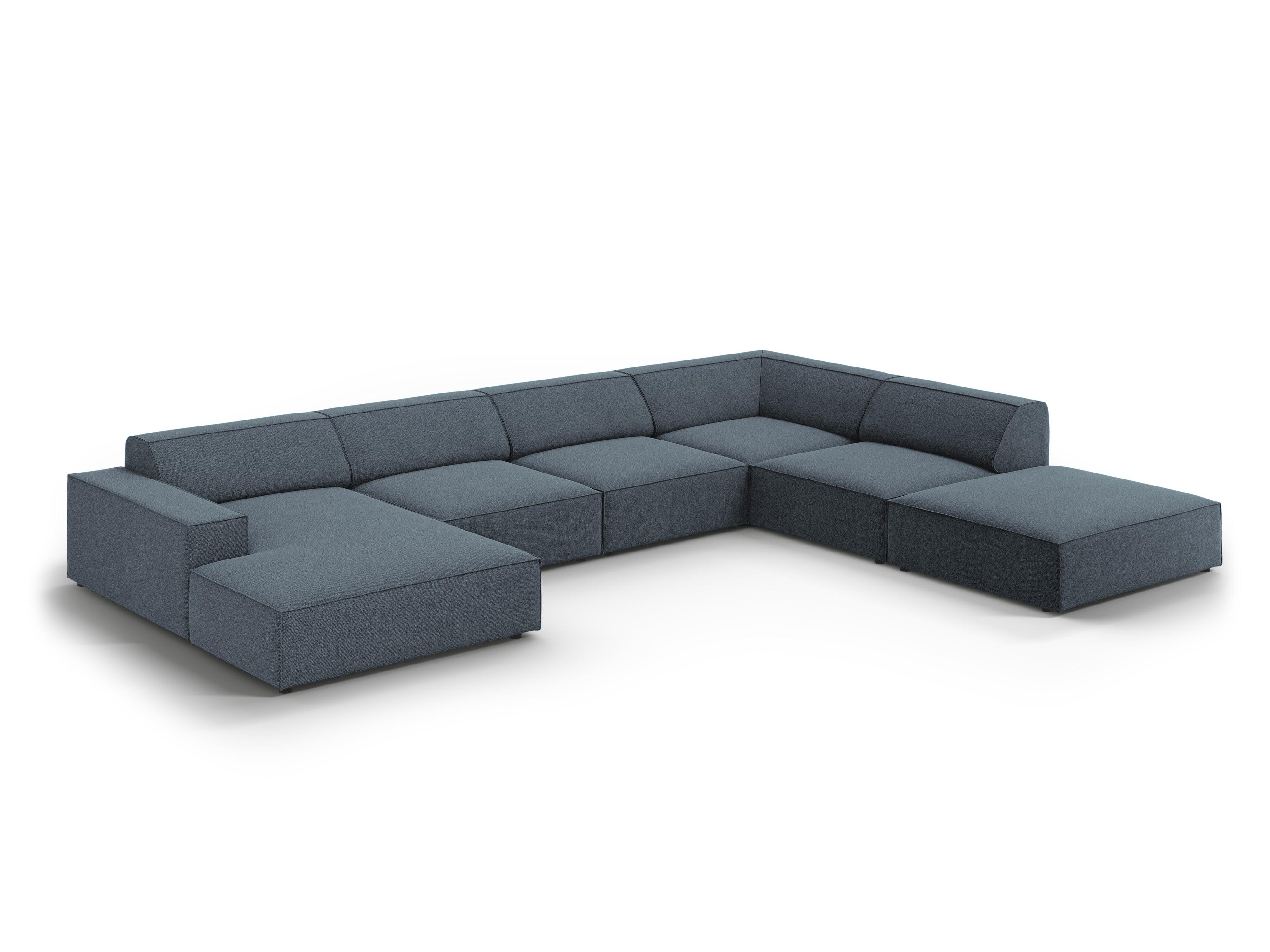 Sofa panoramiczna prawostronna JODIE niebieski Micadoni Eye on Design