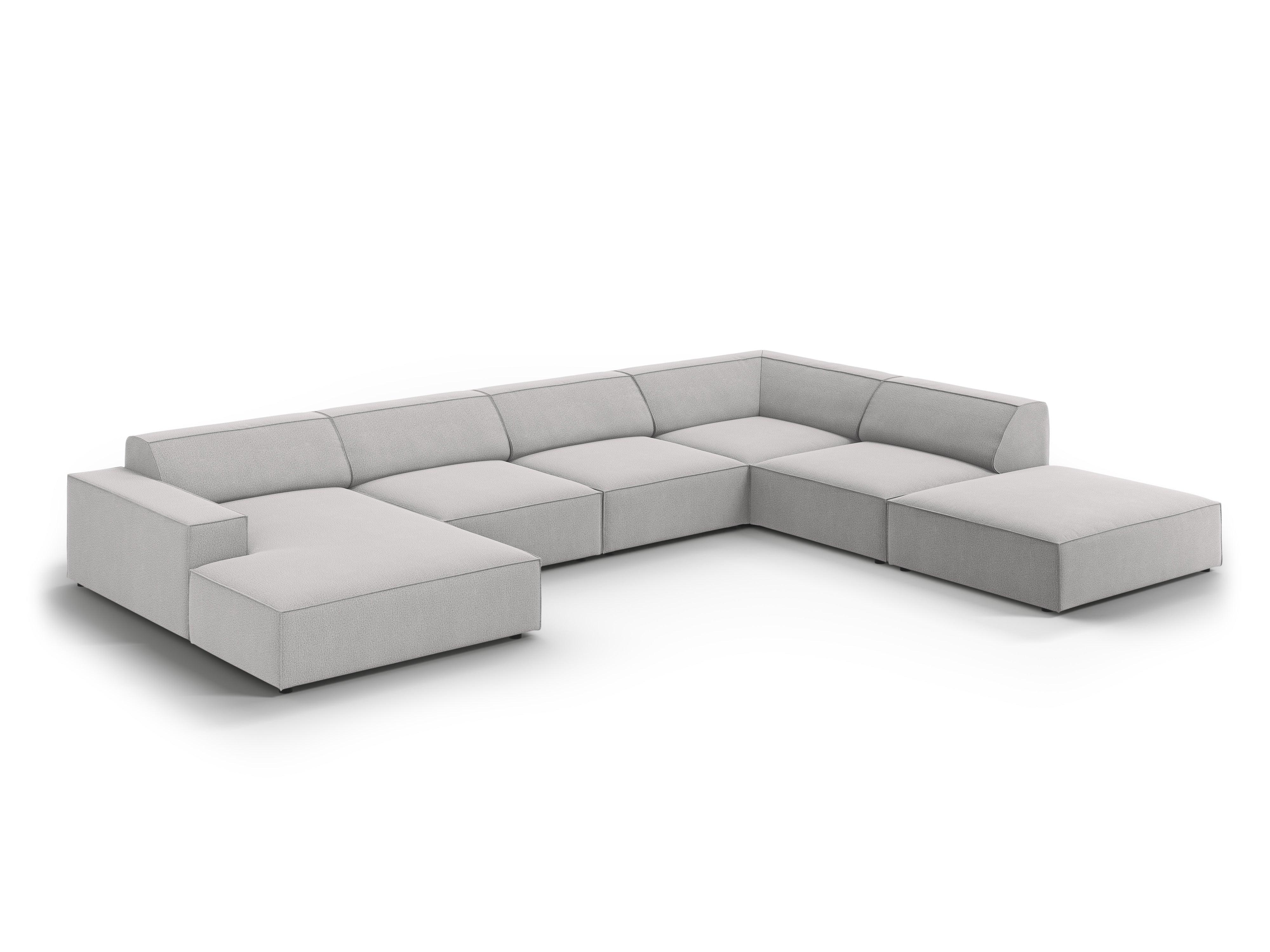 Sofa panoramiczna prawostronna JODIE jasnoszary Micadoni Eye on Design