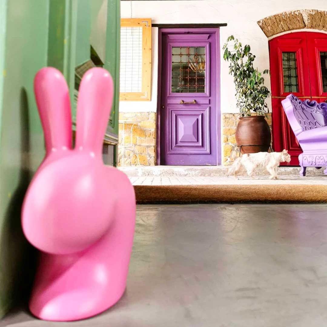 Stoper do drzwi RABBIT czarny Qeeboo Eye on Design