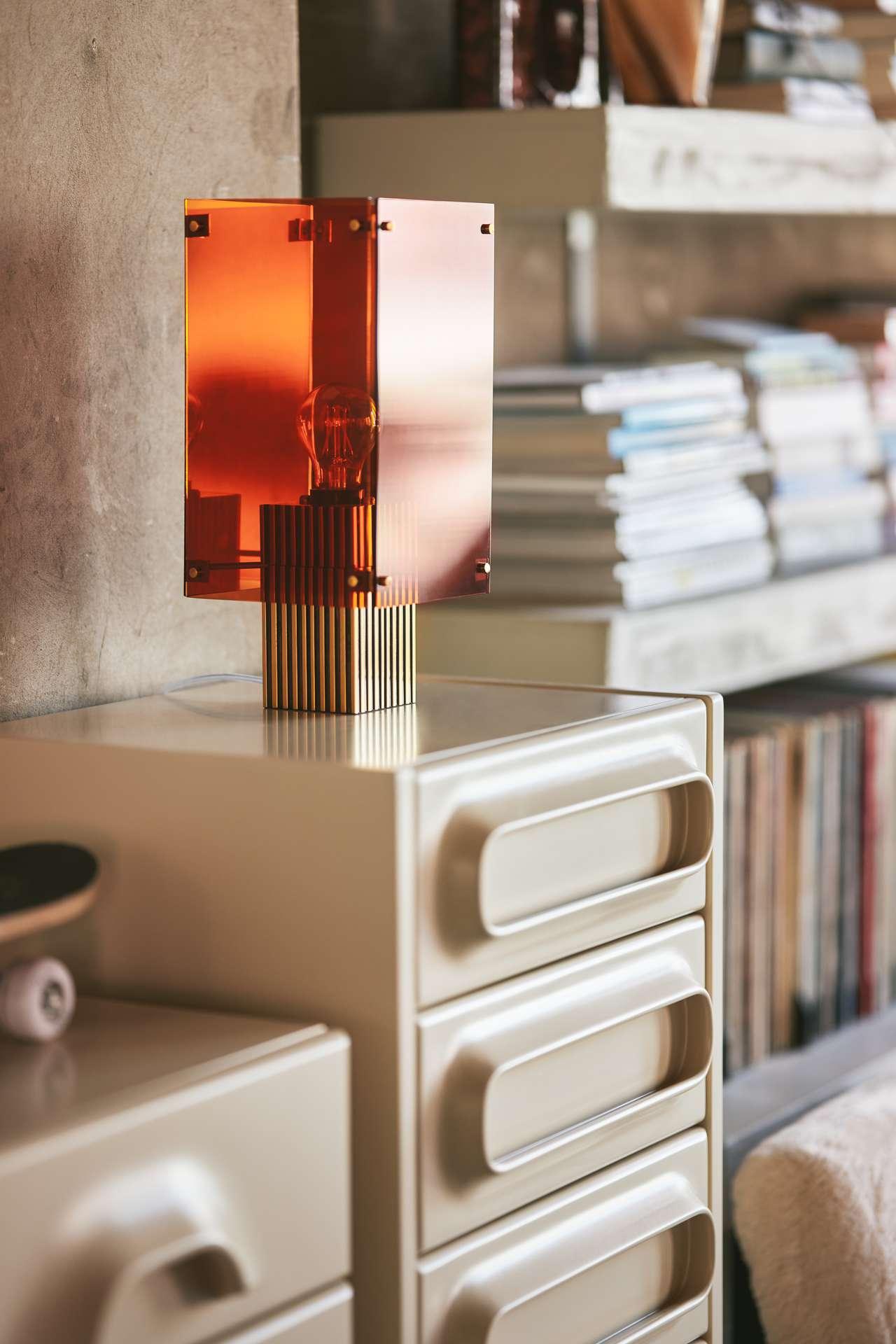 Lampa stołowa CORNER pomarańczowy HKliving    Eye on Design