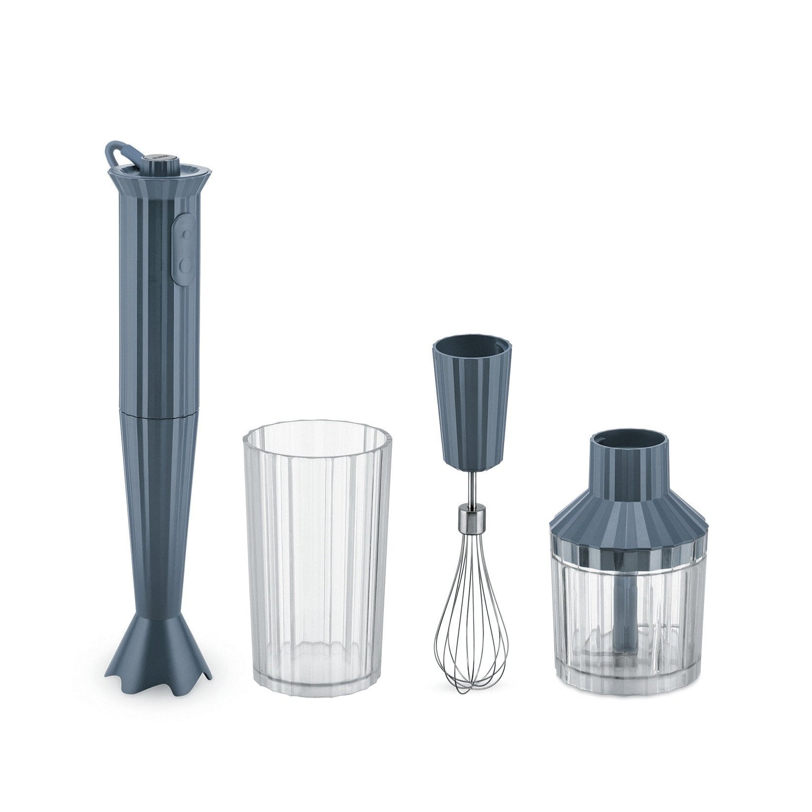 Gray pleissé hand blender set