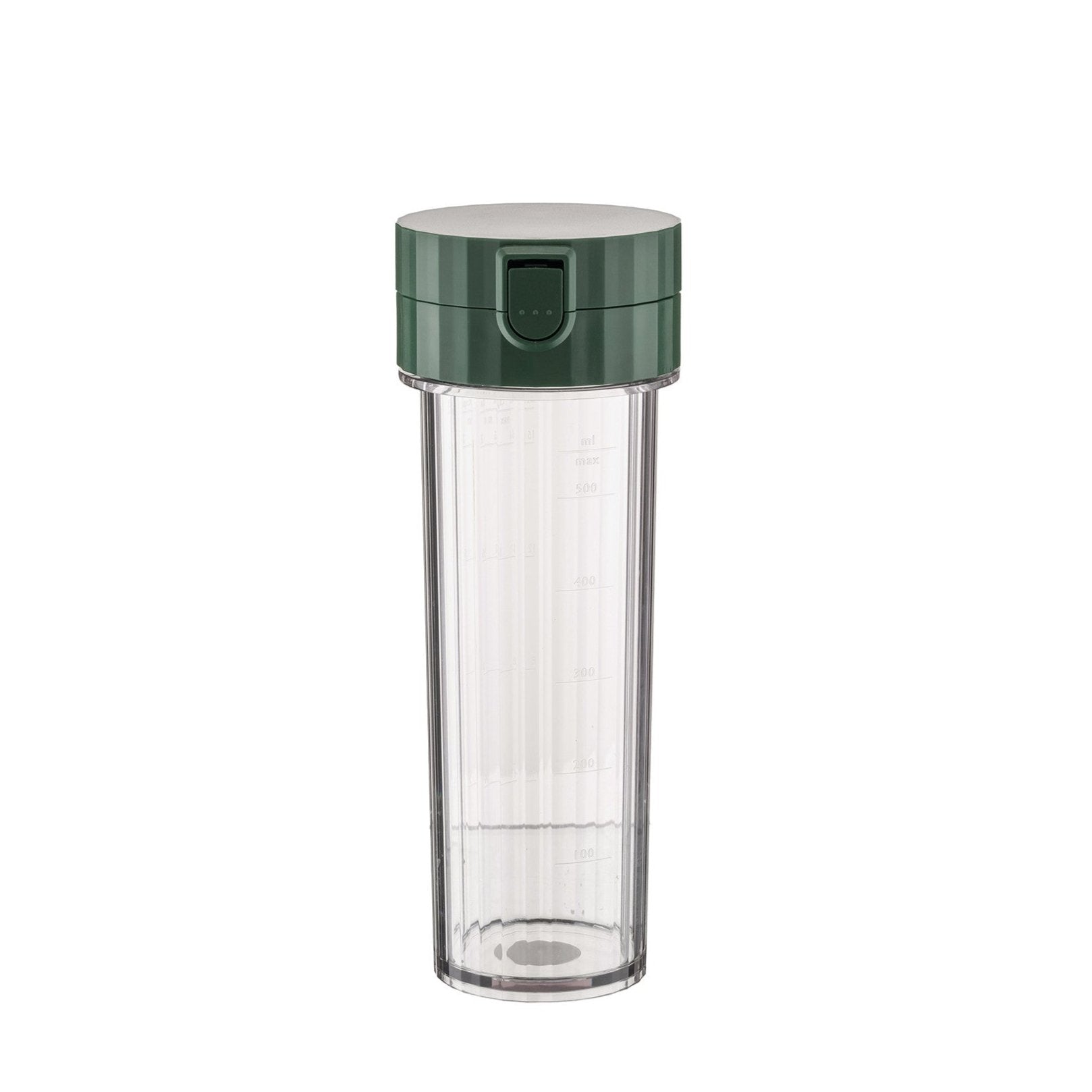 Green plissé bottle