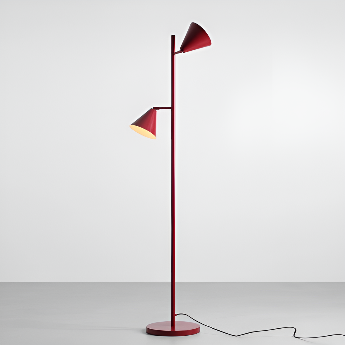 Lampa podłogowa FORM DUO czerwony