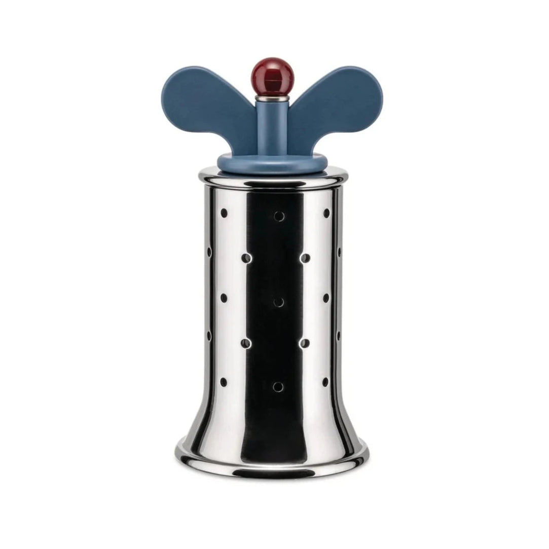 Pepper grinder 9098 silver with a blue finish