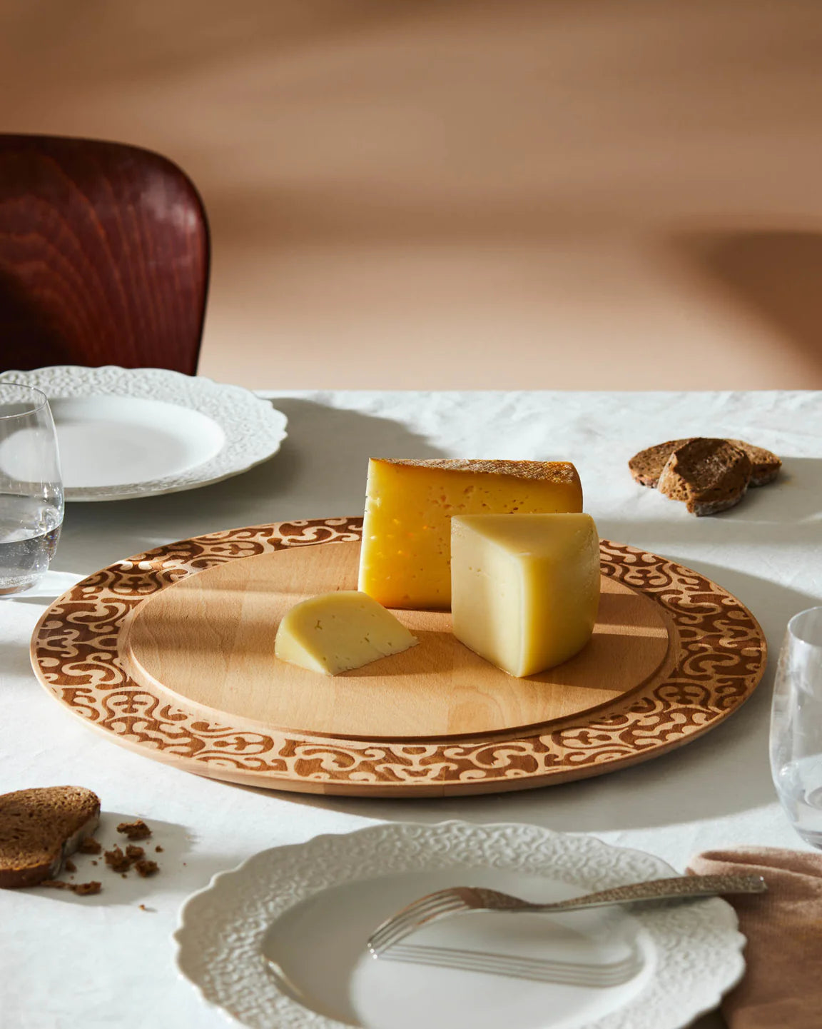 Dressed in wood cheese cheese board