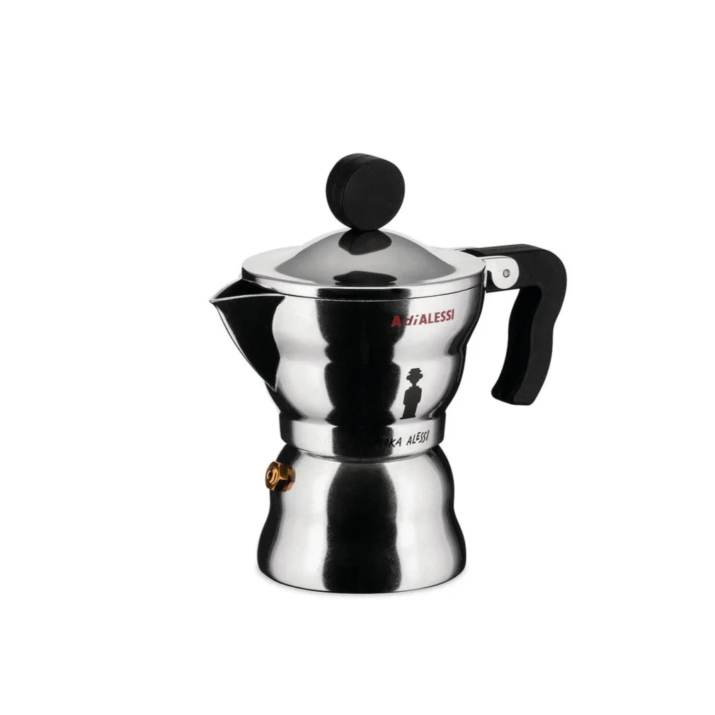 Alessi Silver Moka with black