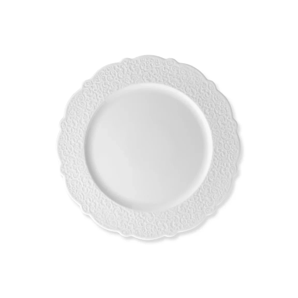 Dressed serousing plate white porcelain