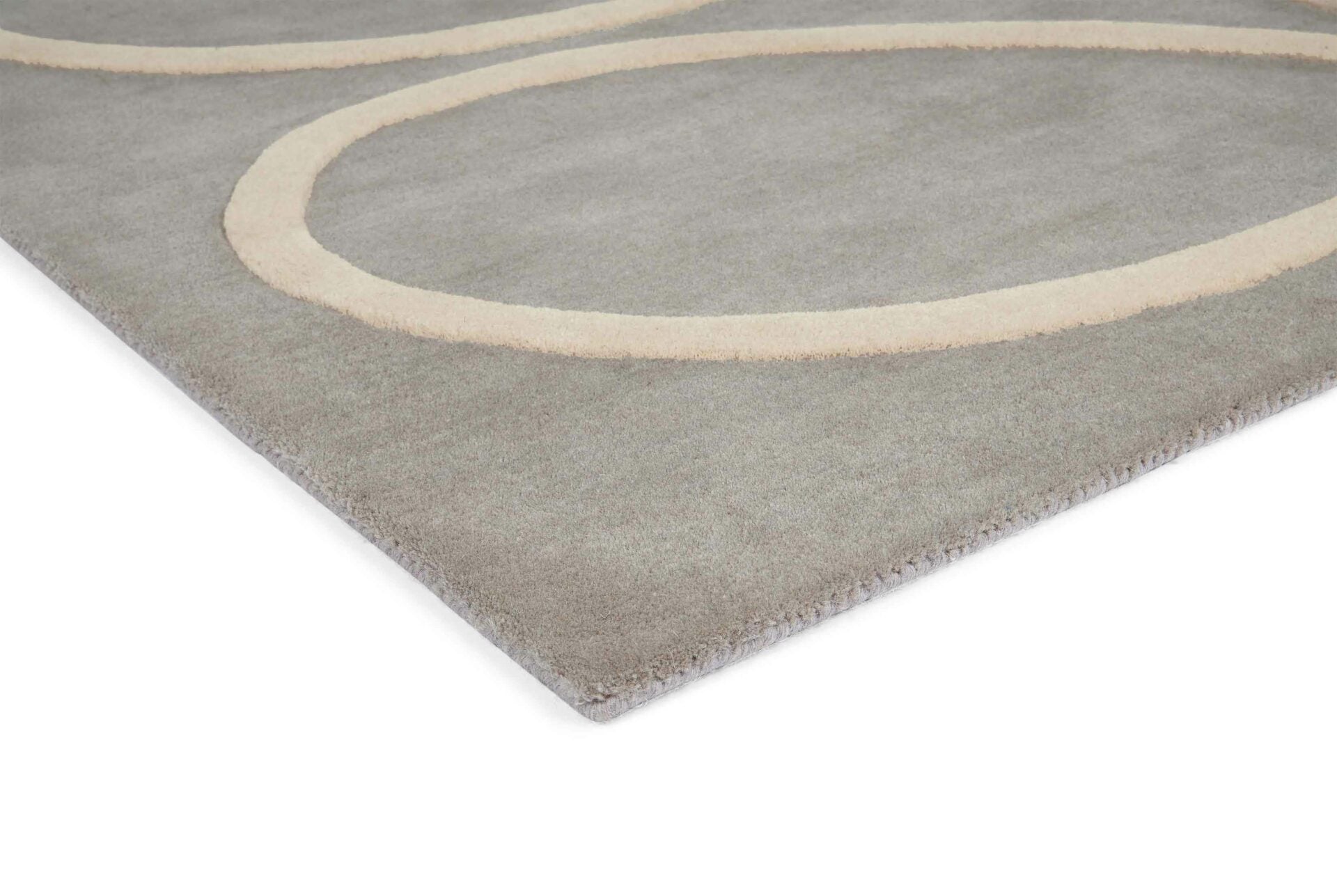 GIANT LINEAR STEM gray carpet with beige [Amelia]
