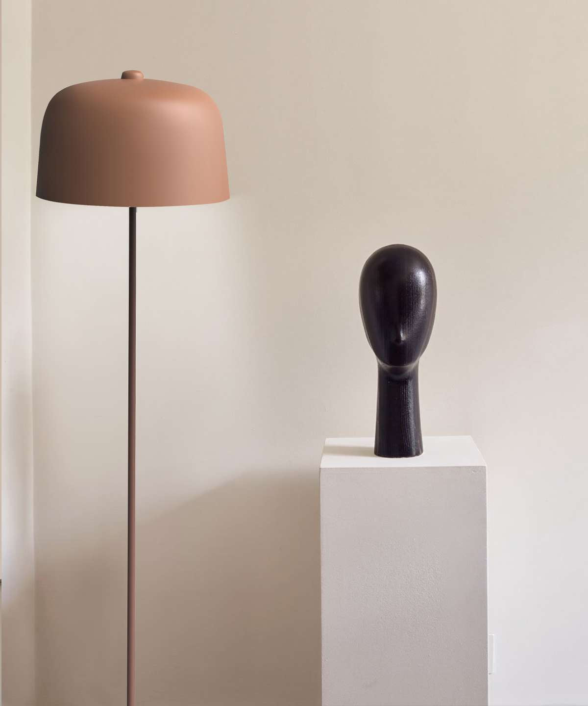 Gray ziles floor lamp