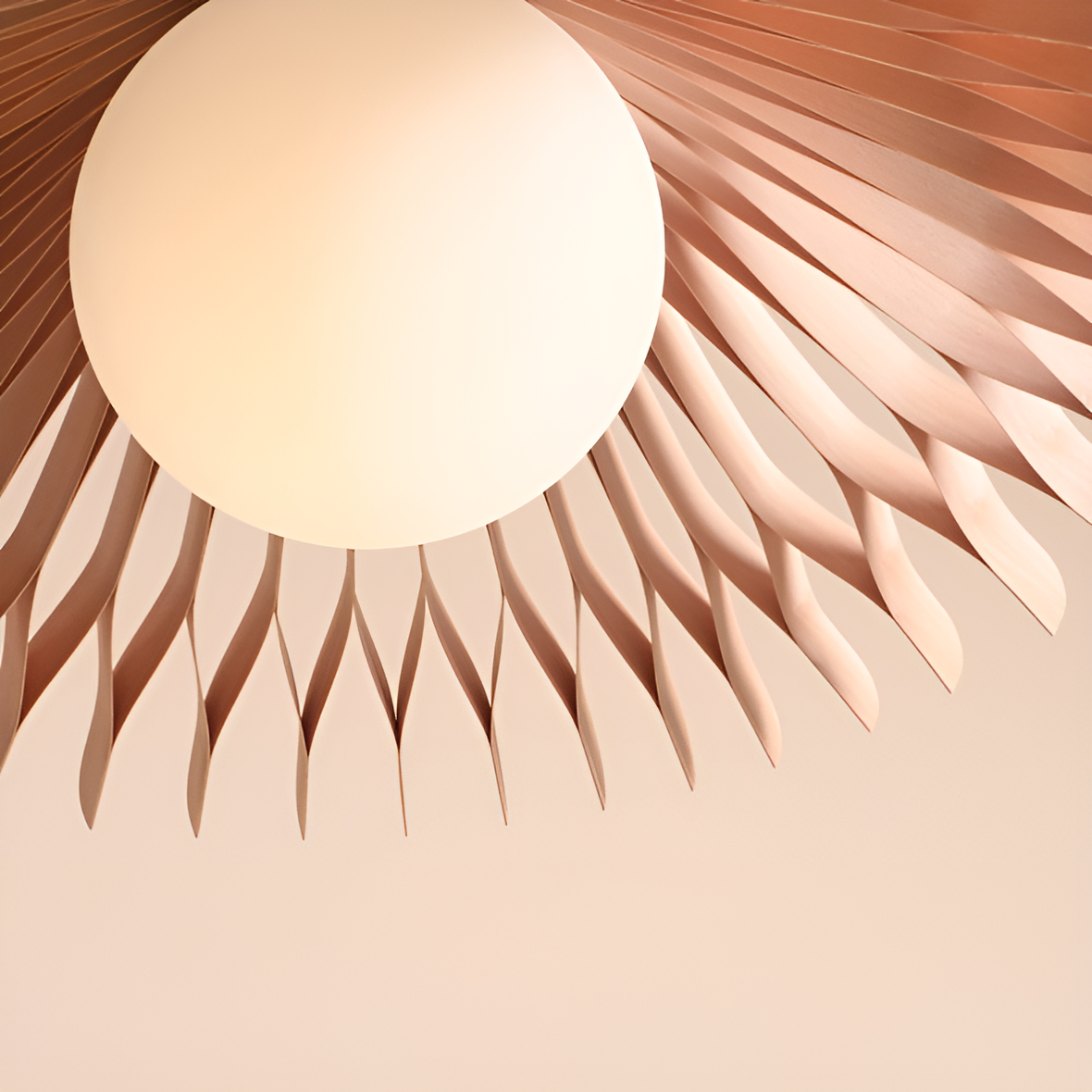 Lampa wisząca NATURE SUN drewno bukowe