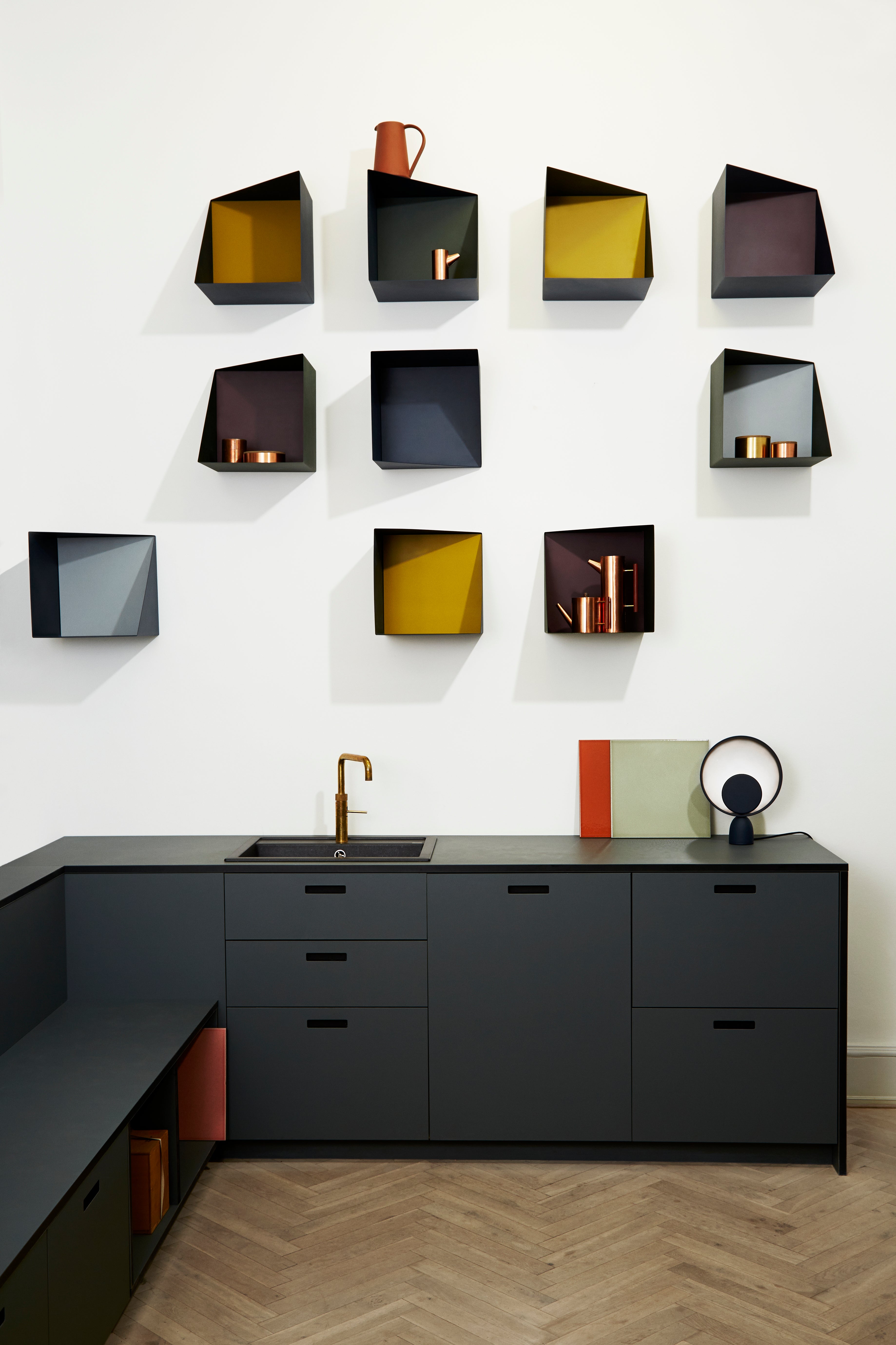 Wall Box Hanging Shelf Gray