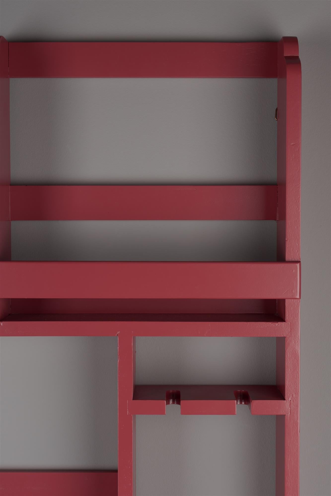 Myron red wall rack