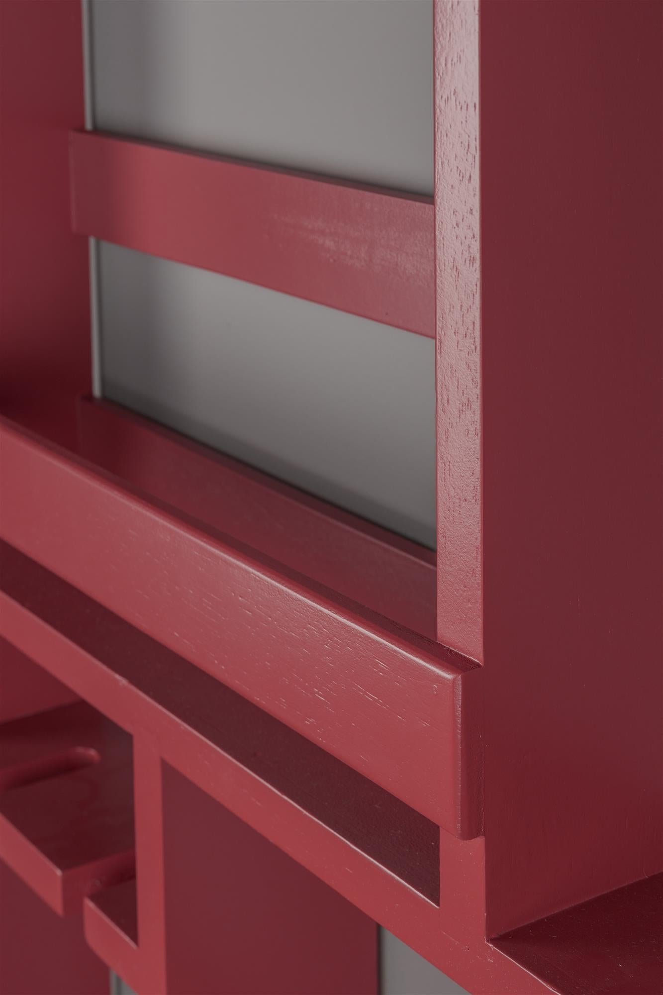 Myron red wall rack