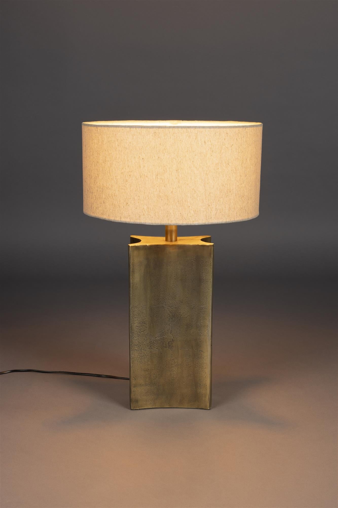 Rico beige table lamp with ancient gold