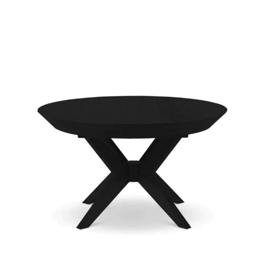 Stół okrągły rozkładany VIRGINIA czarny dąb - poekspozycyjny Micadoni    Eye on Design