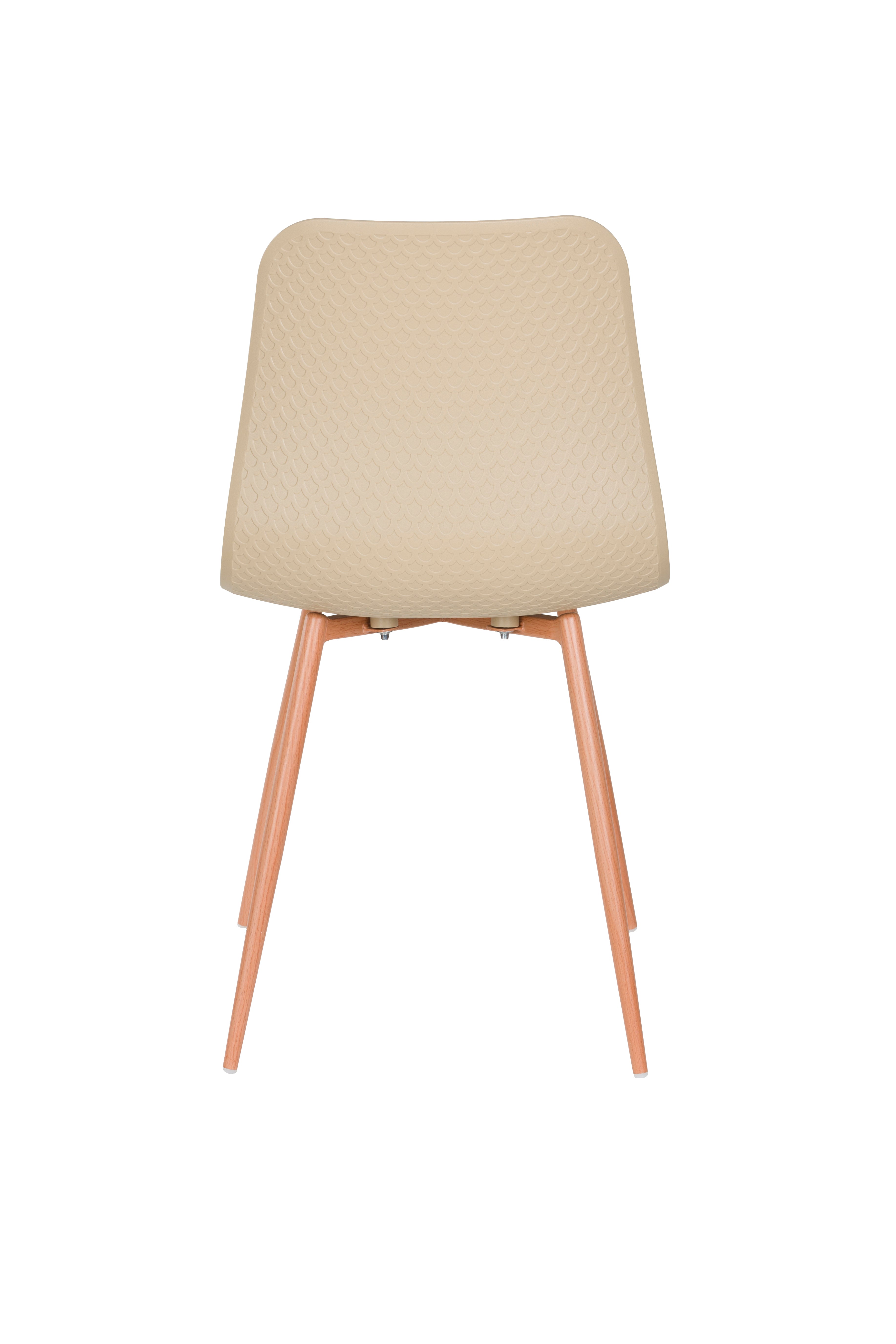 Stuhl LEON beige mit Holzgestell