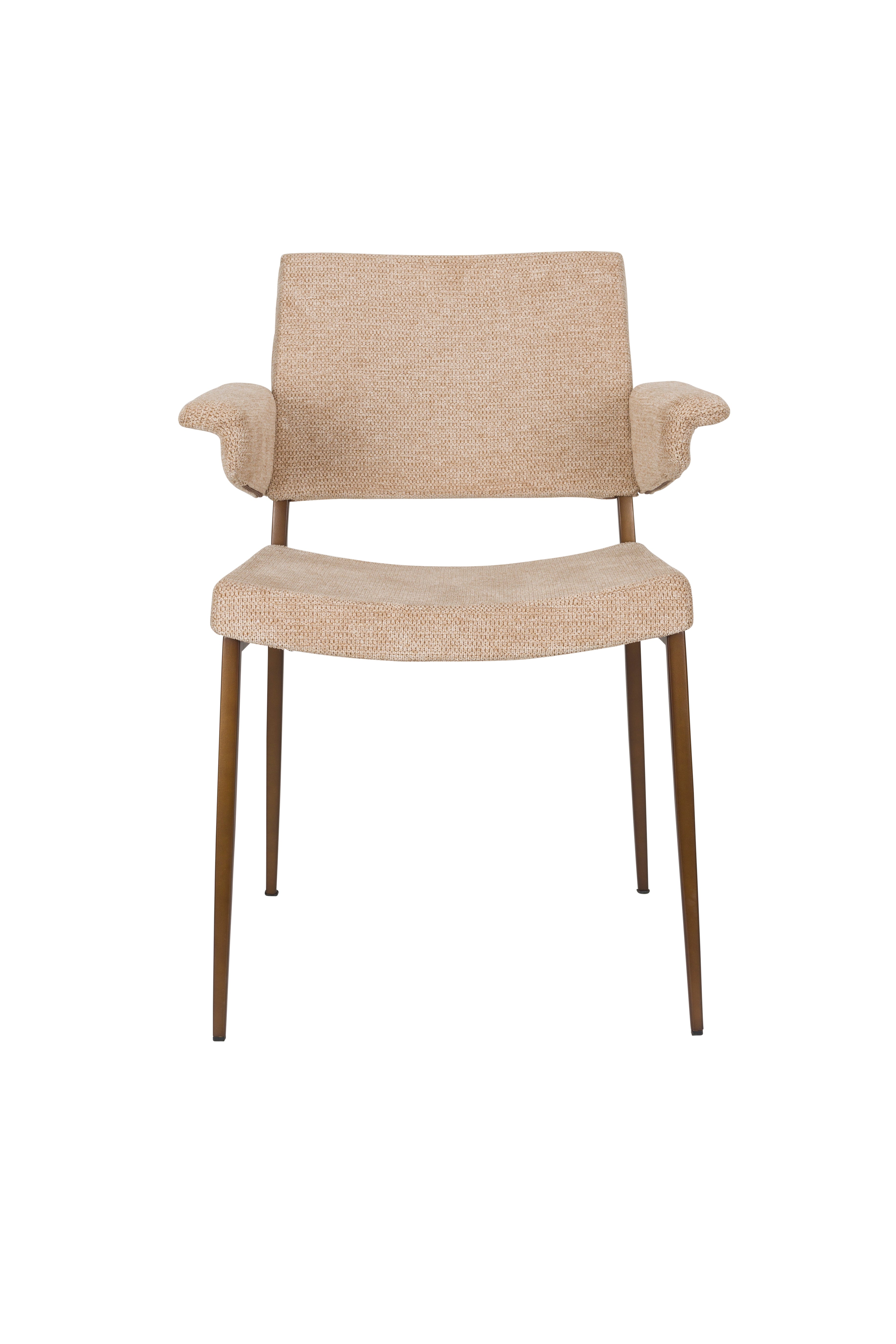 PORTLAND chair beige with brown base
