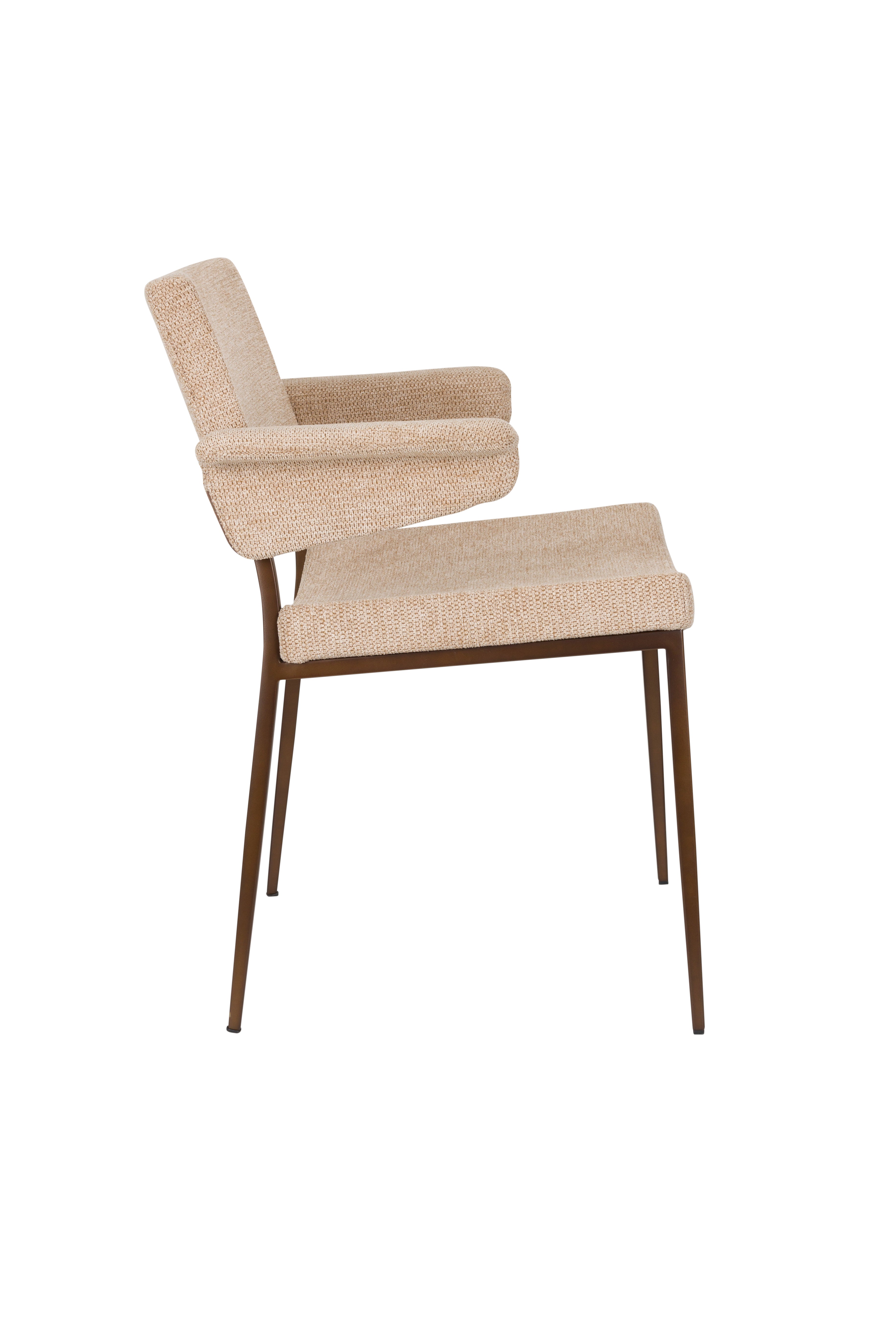 PORTLAND chair beige with brown base