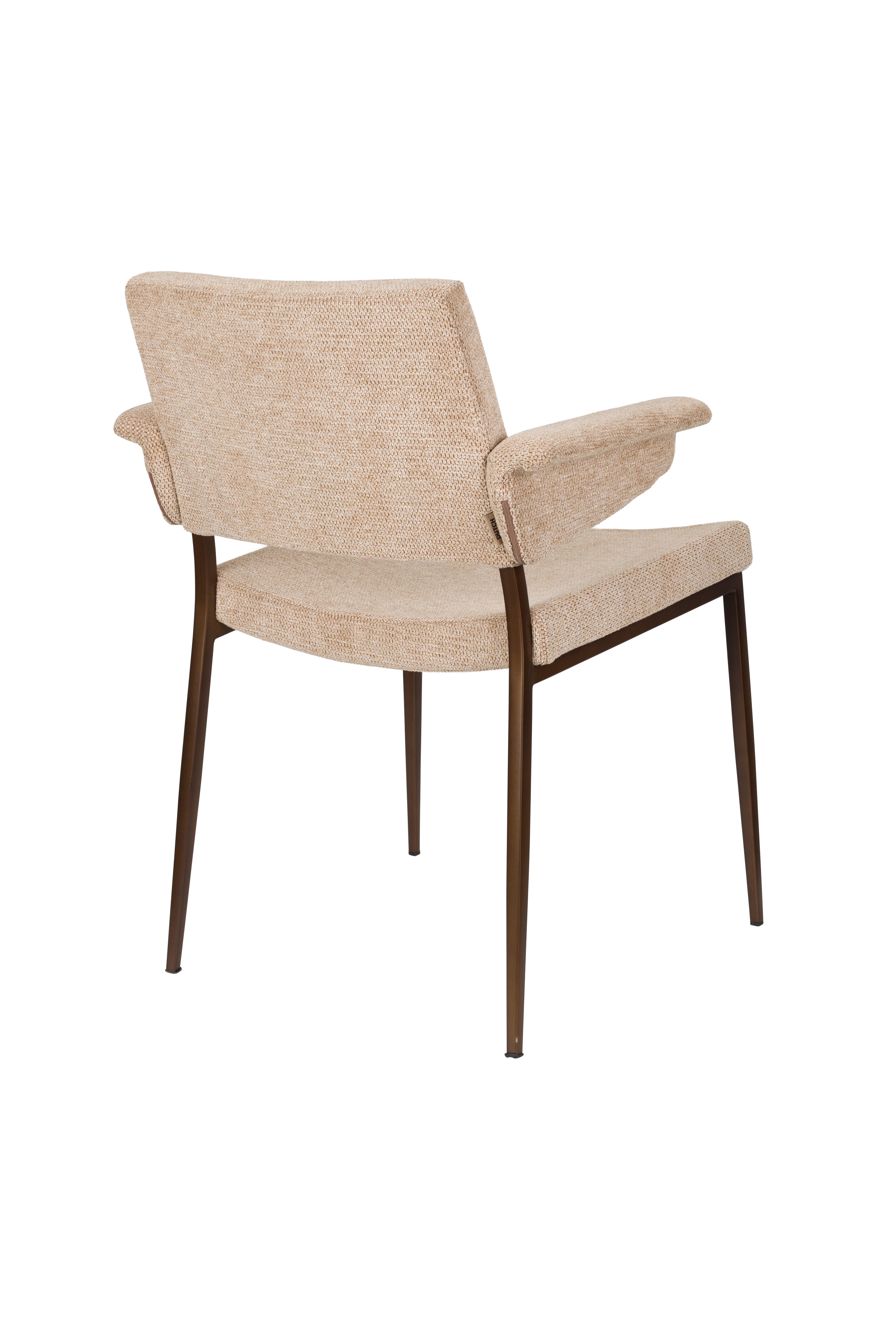 PORTLAND chair beige with brown base