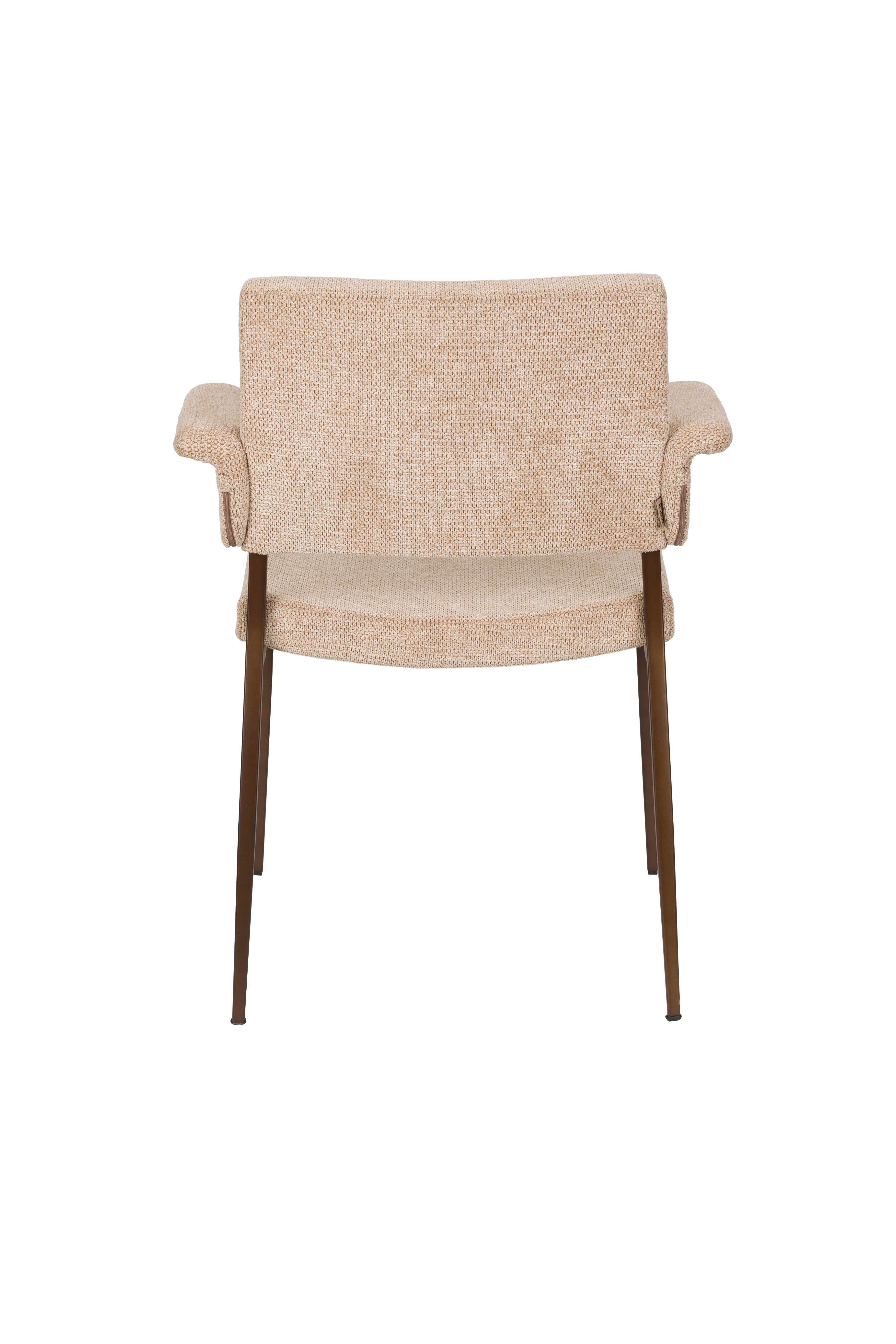 PORTLAND chair beige with brown base