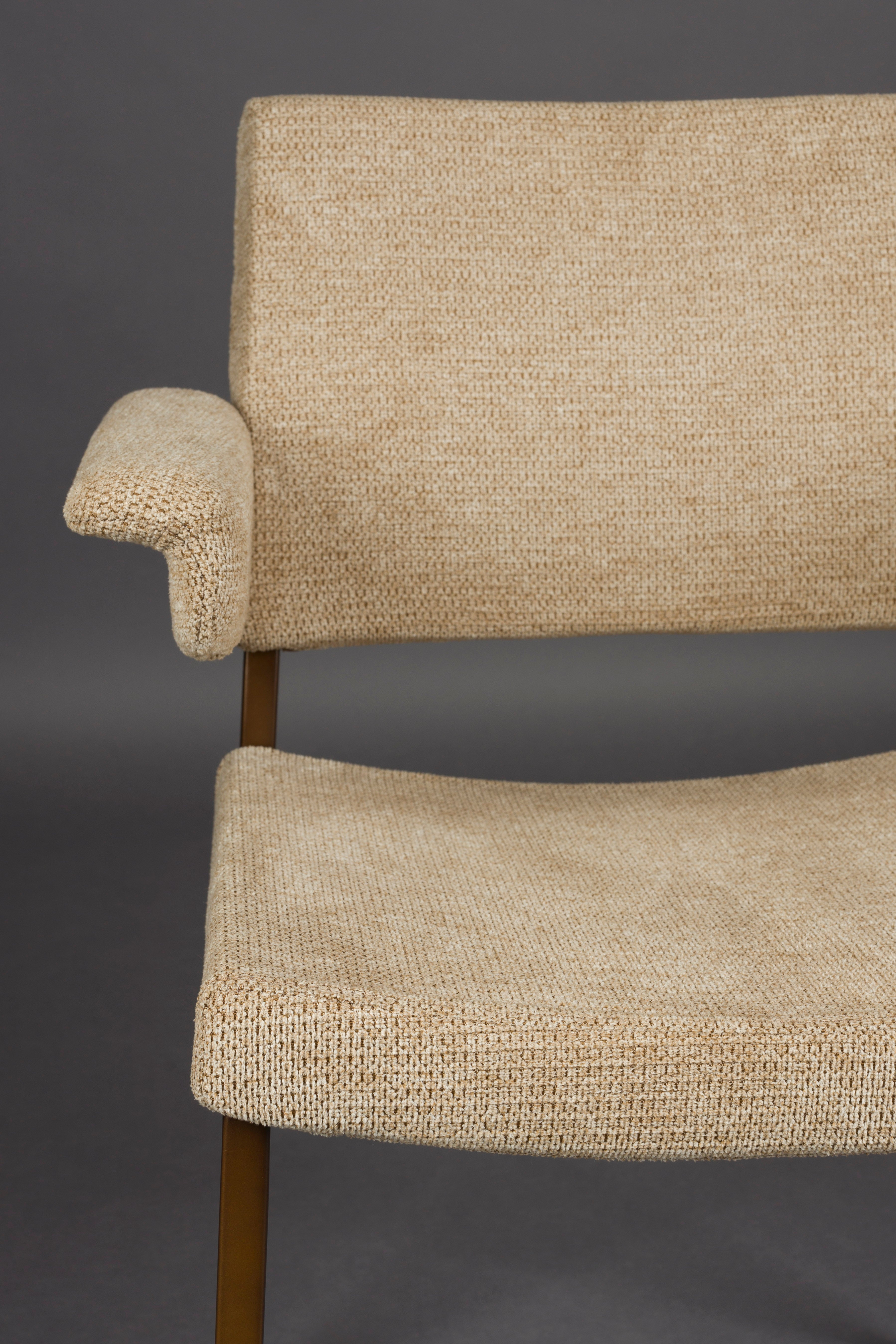 PORTLAND chair beige with brown base