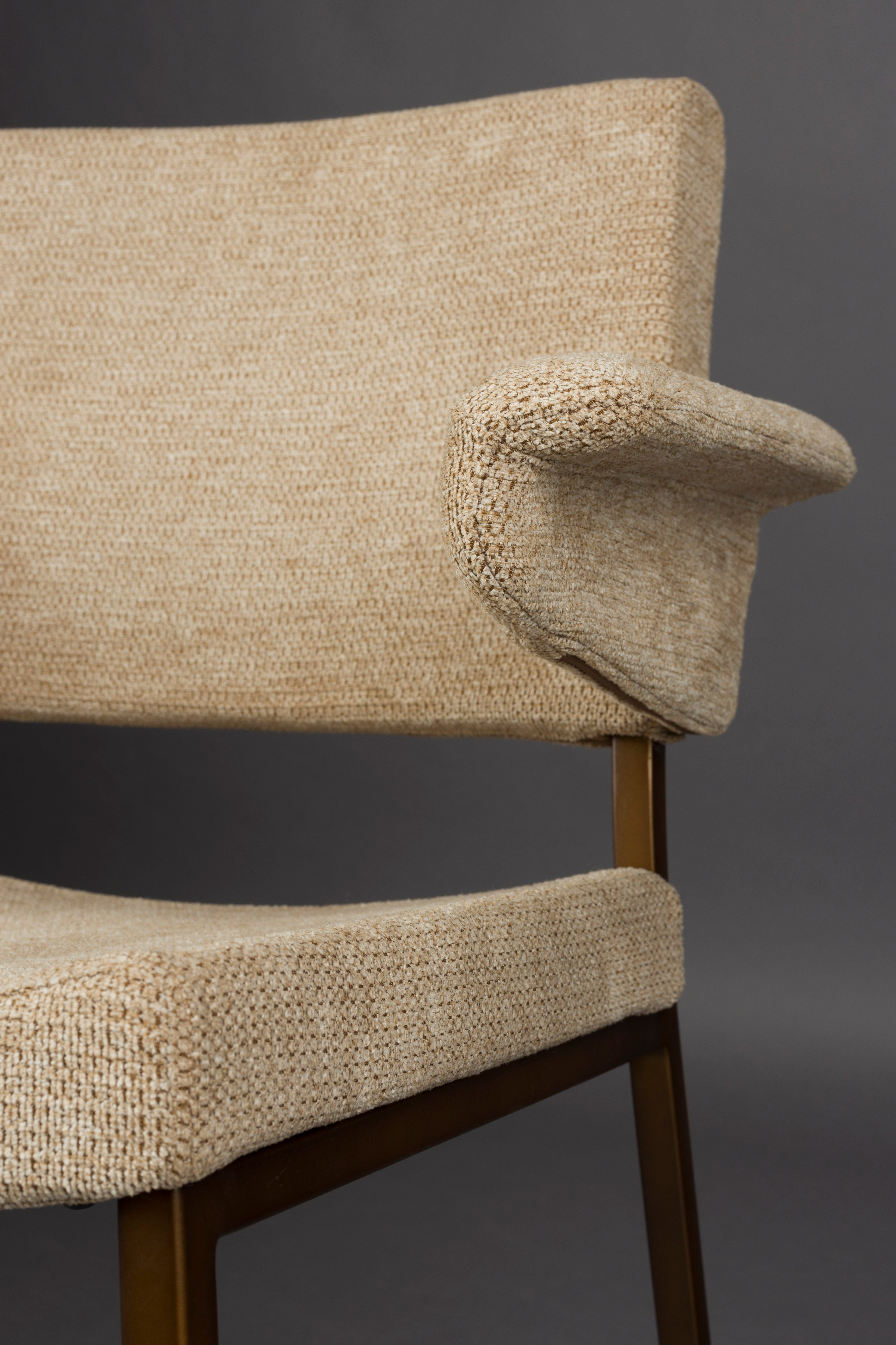 PORTLAND chair beige with brown base