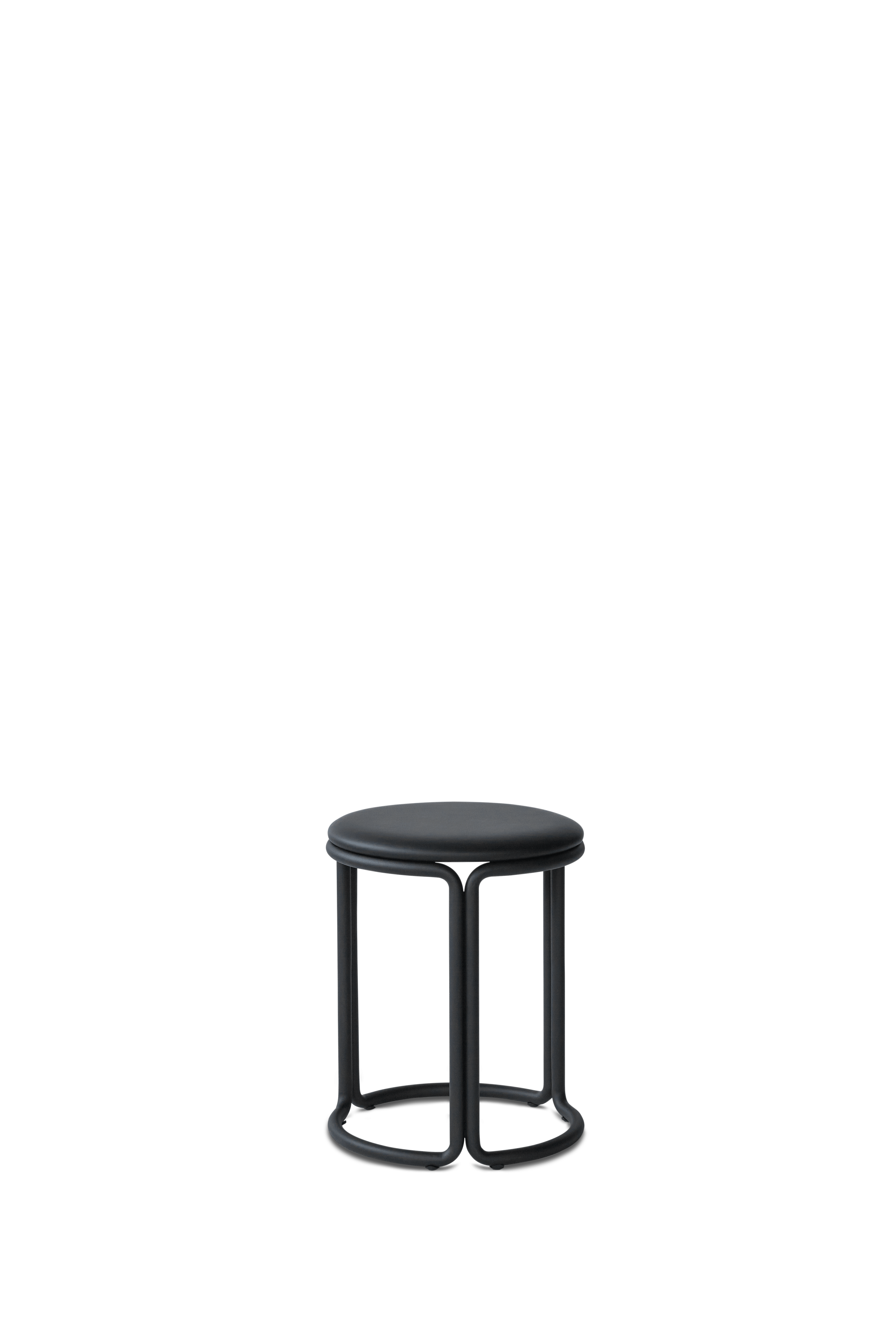 HARDIE black stool with black seat