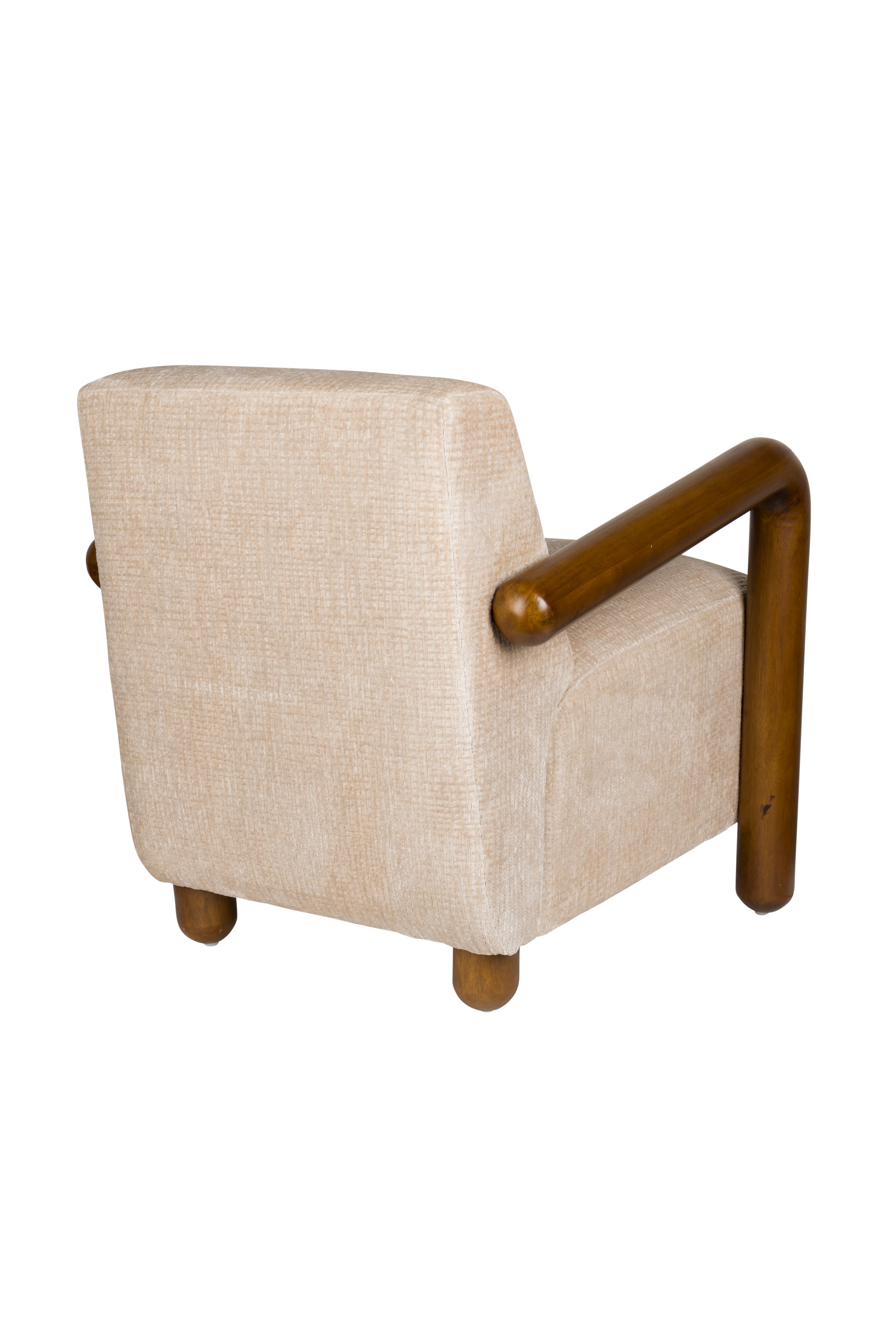 Sessel ROBINSON beige mit Holzgestell
