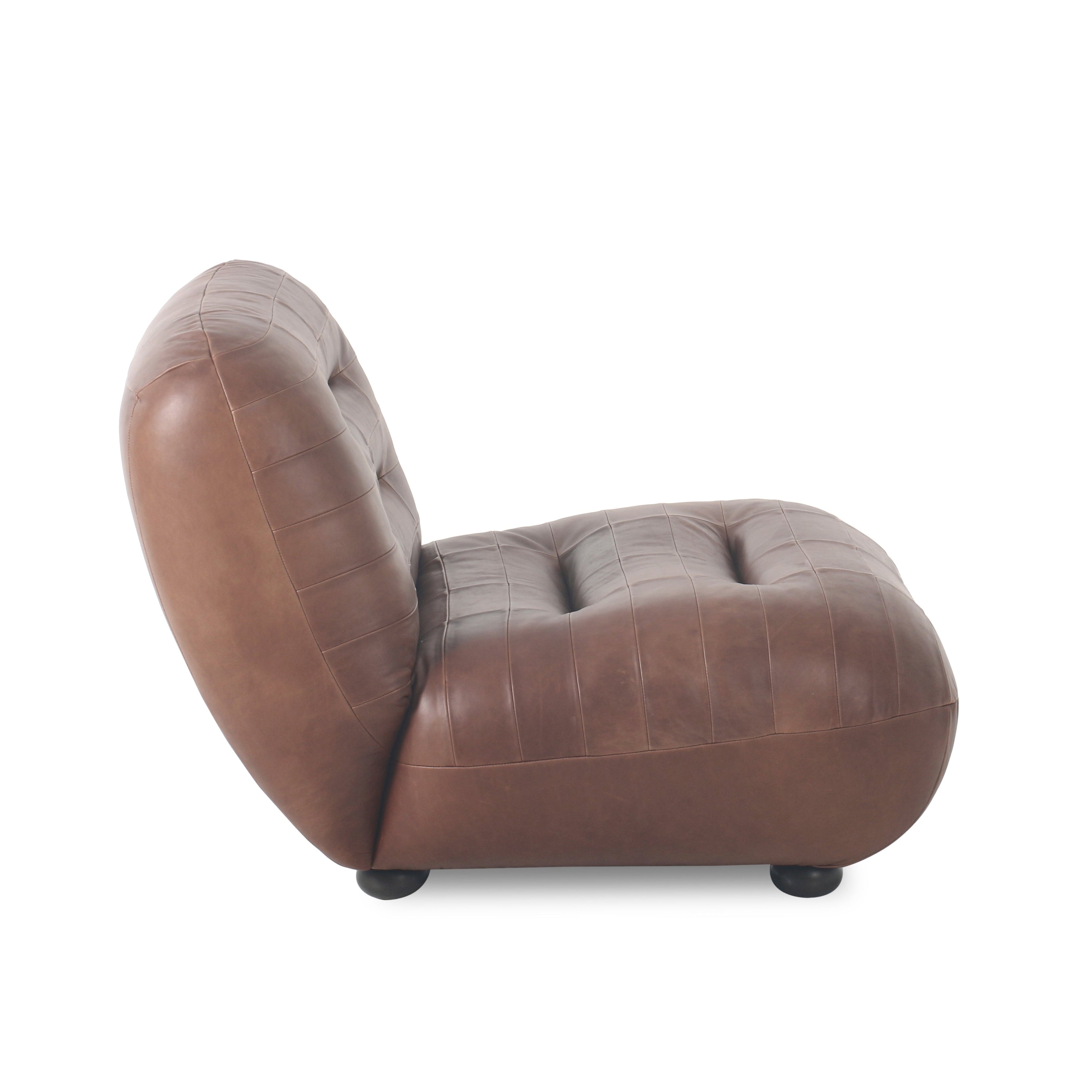 Sessel WYATT WAX schokoladenbraunes Leder