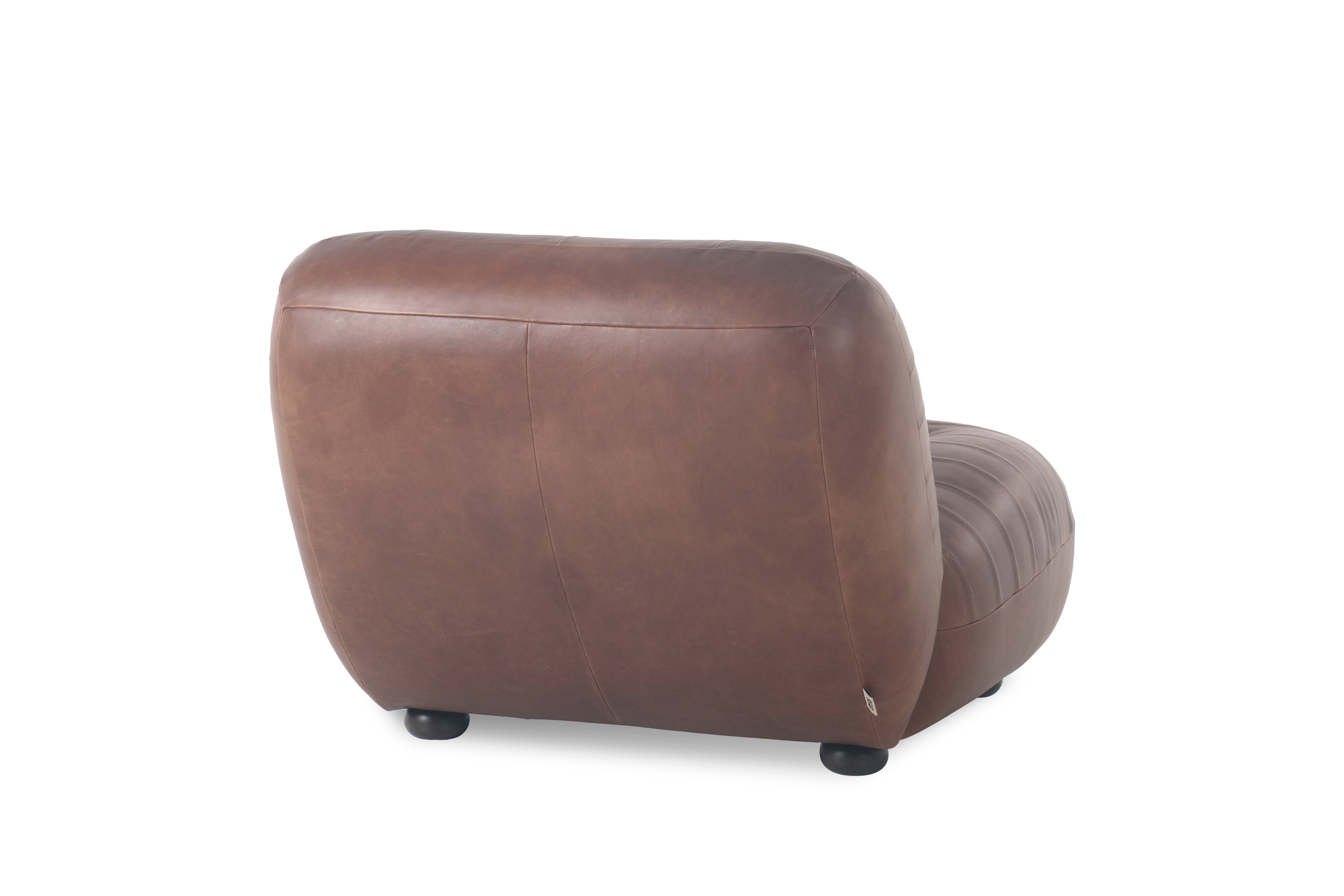 Sessel WYATT WAX schokoladenbraunes Leder