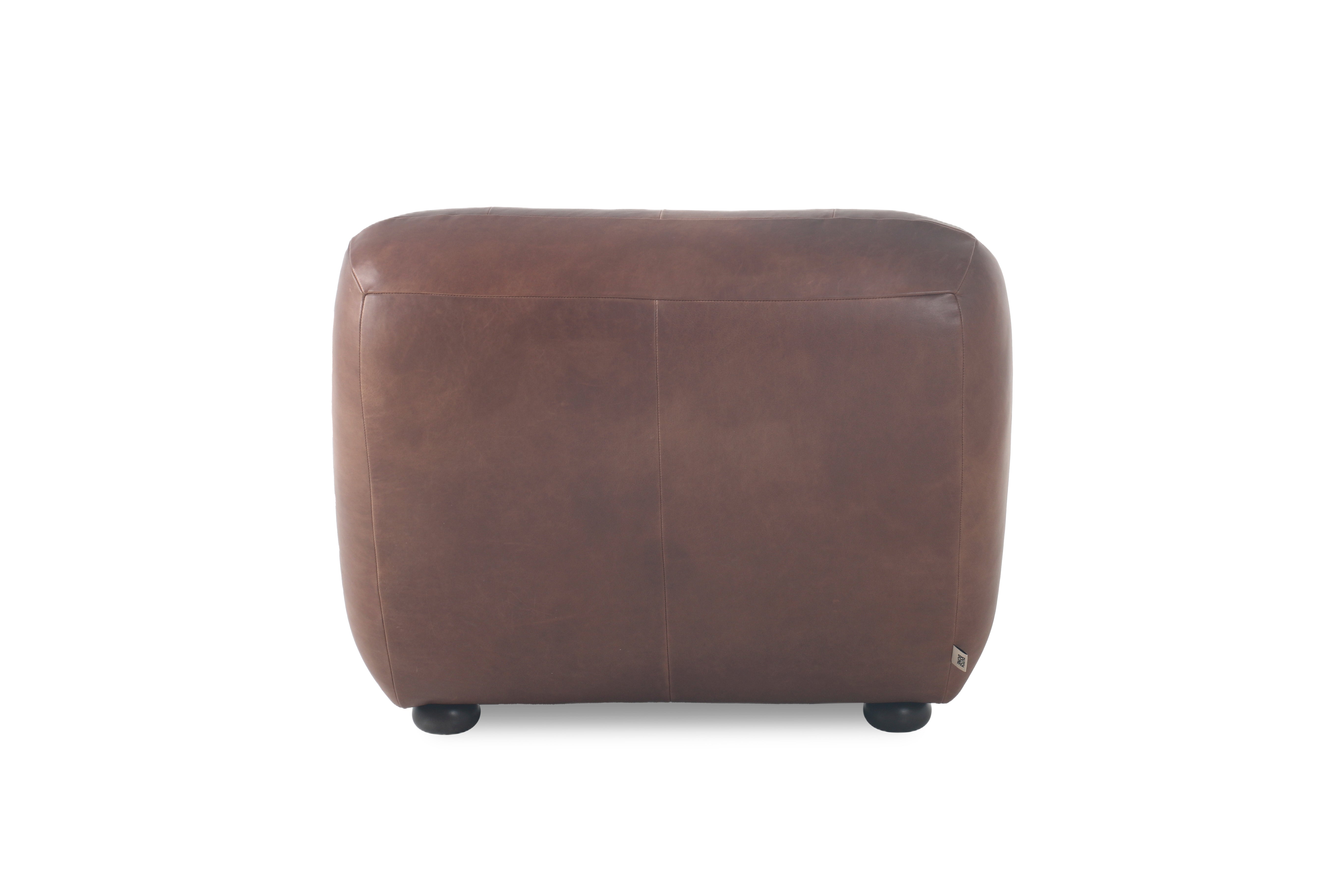Sessel WYATT WAX schokoladenbraunes Leder