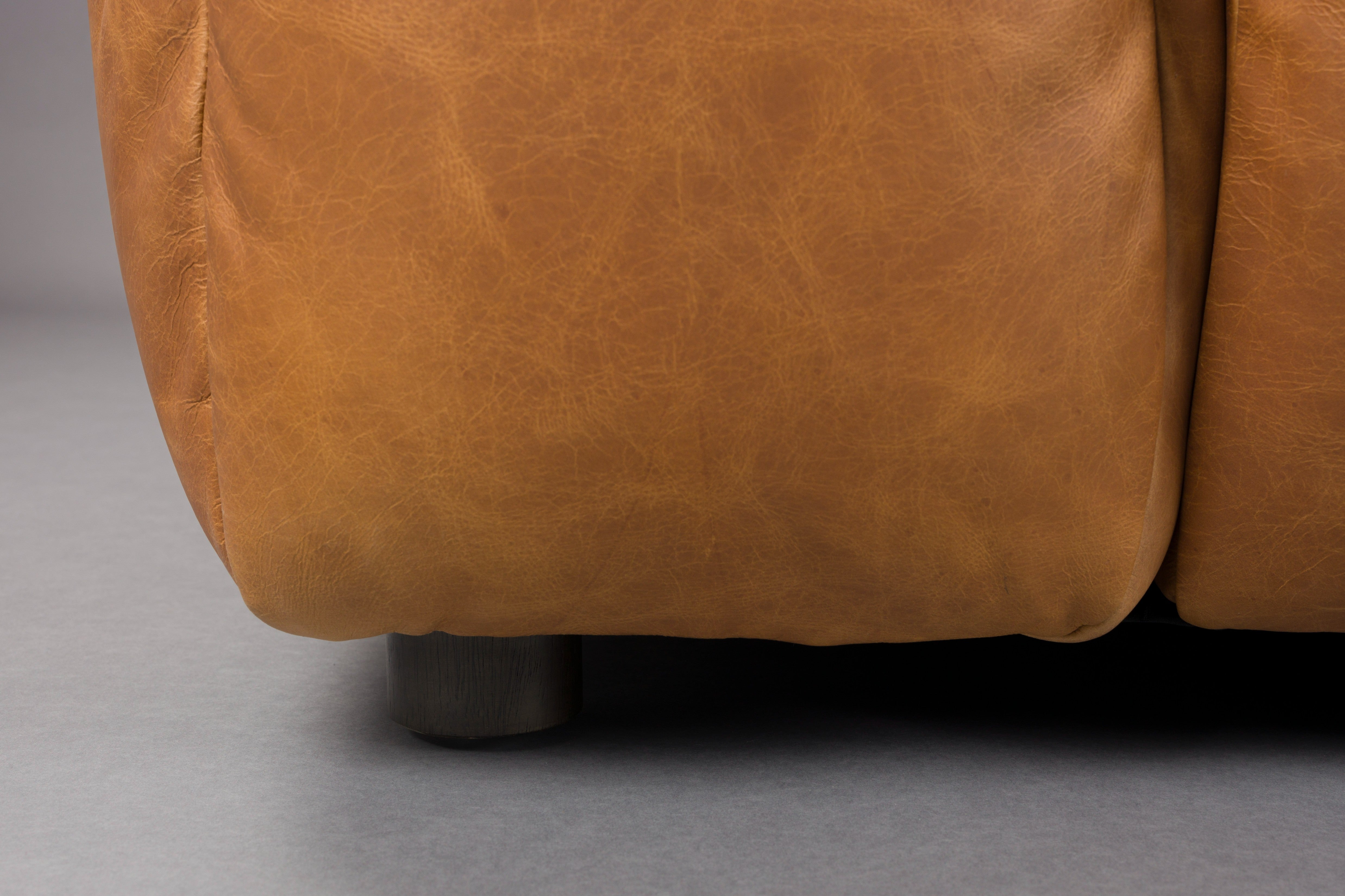 Sofa 3-sitzig HACKMAN cognac Leder