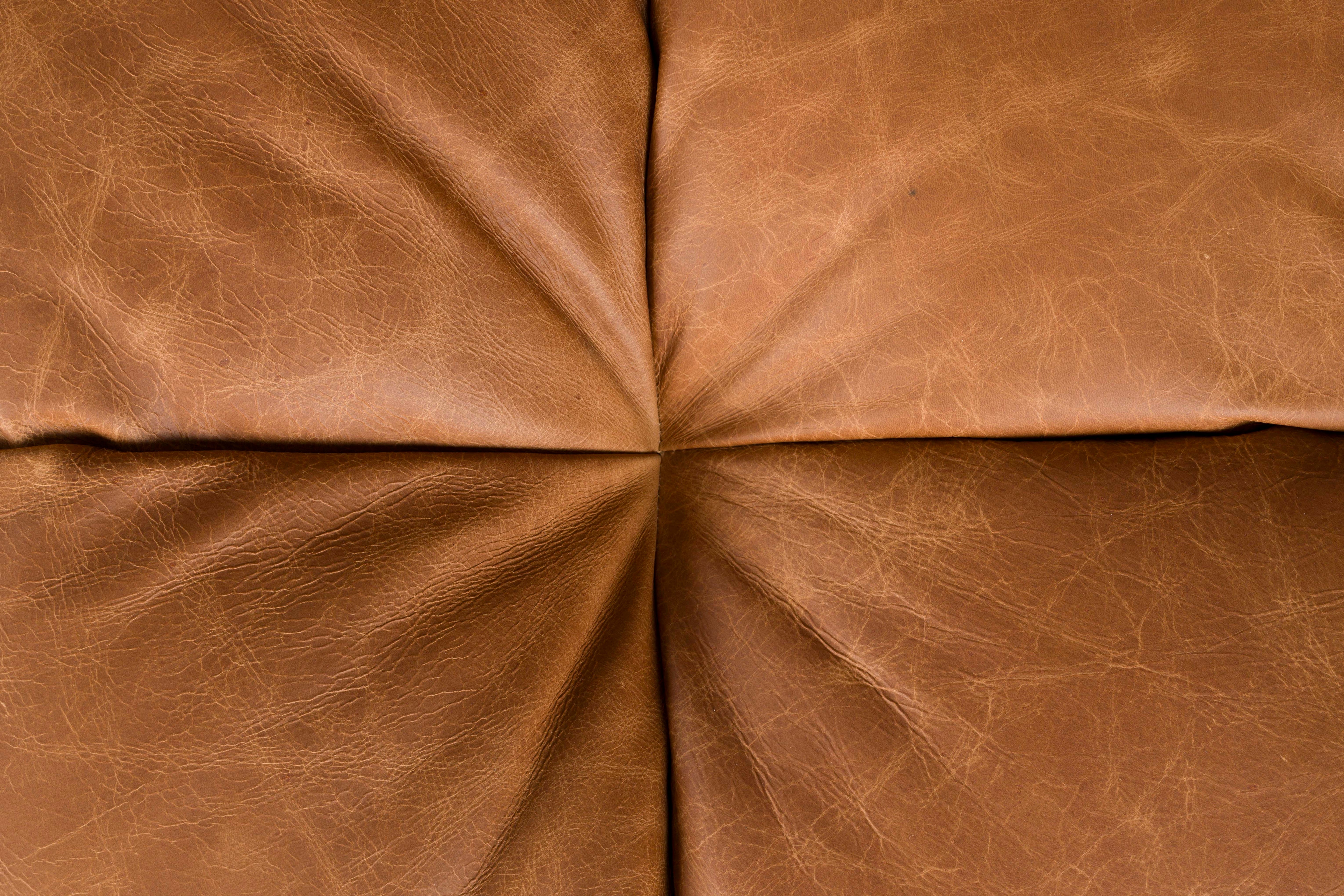Sofa 3-sitzig HACKMAN cognac Leder