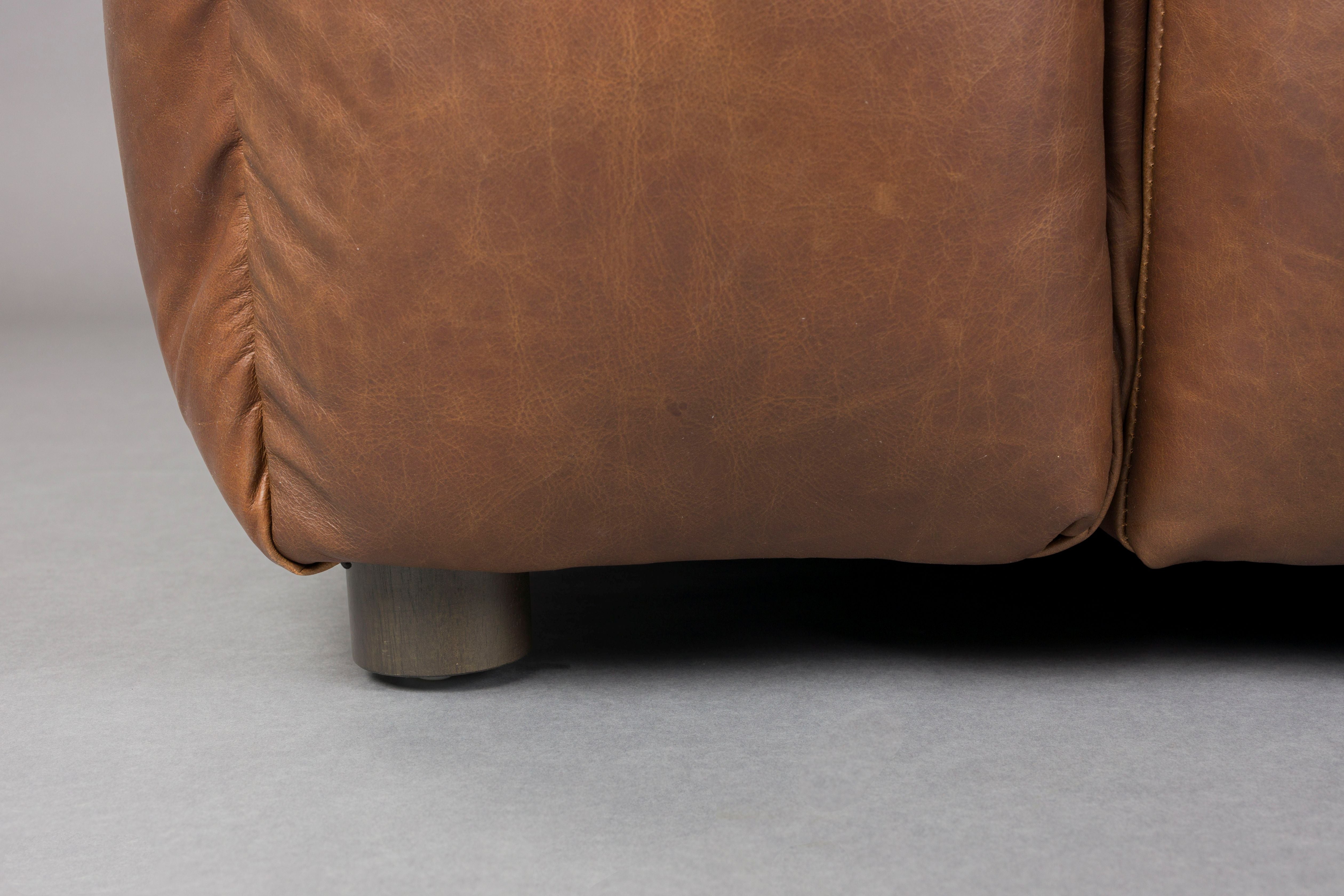 HACKMAN 3-seater Sofa chocolate leather