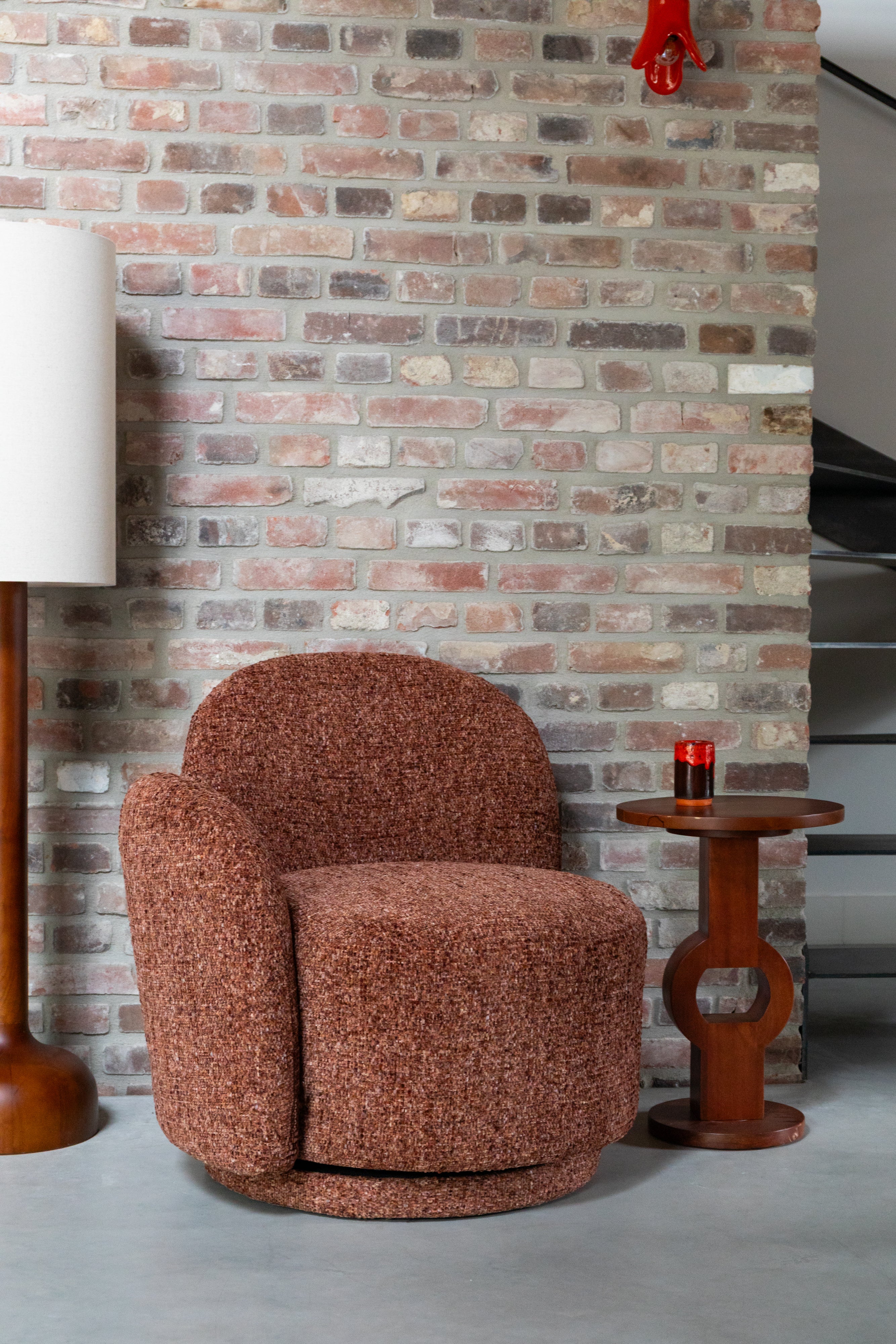 Drehstuhl ROSE bordeaux melange