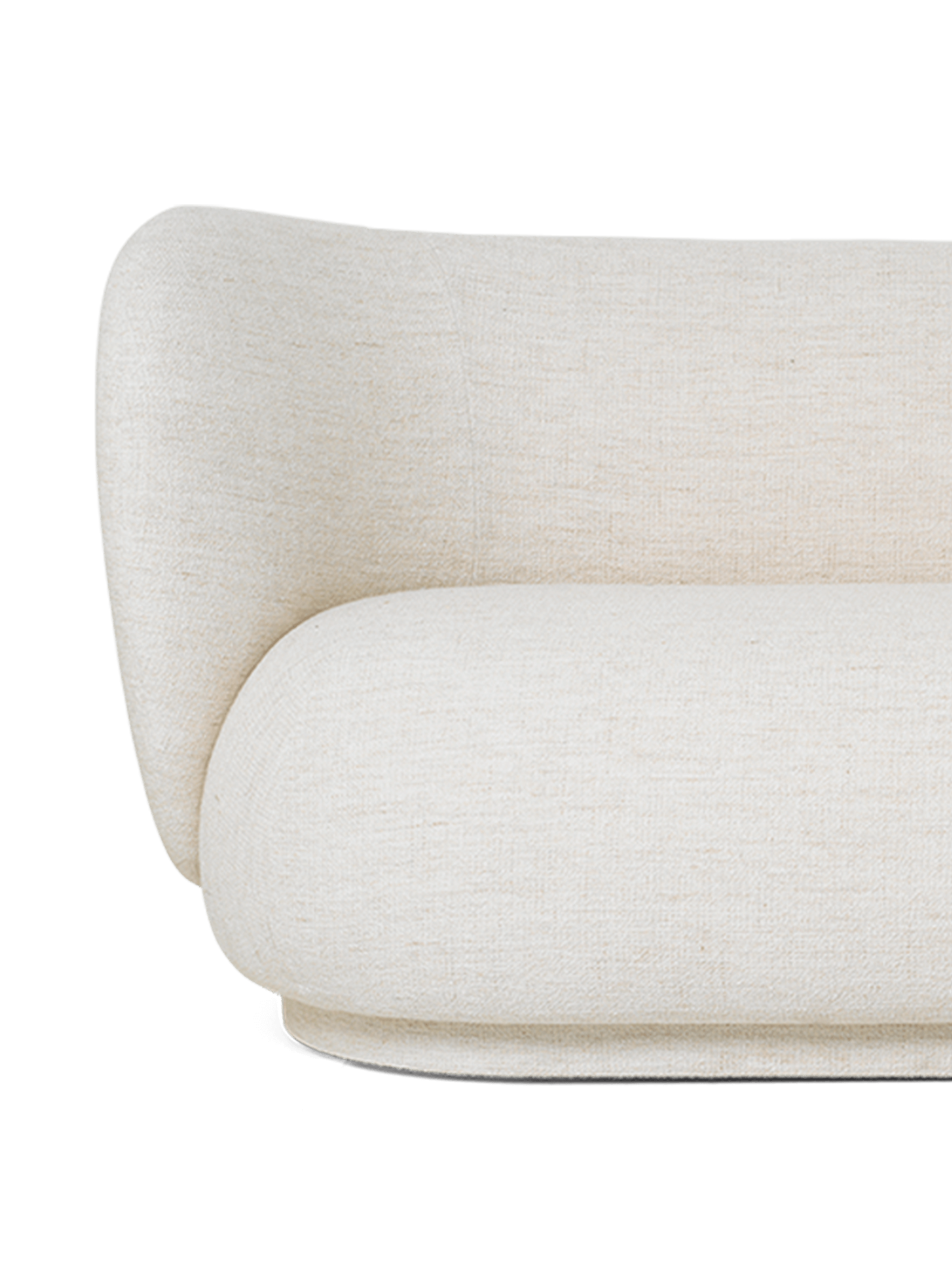 Rico Divan Boucle links Sofa gebrochen weiß