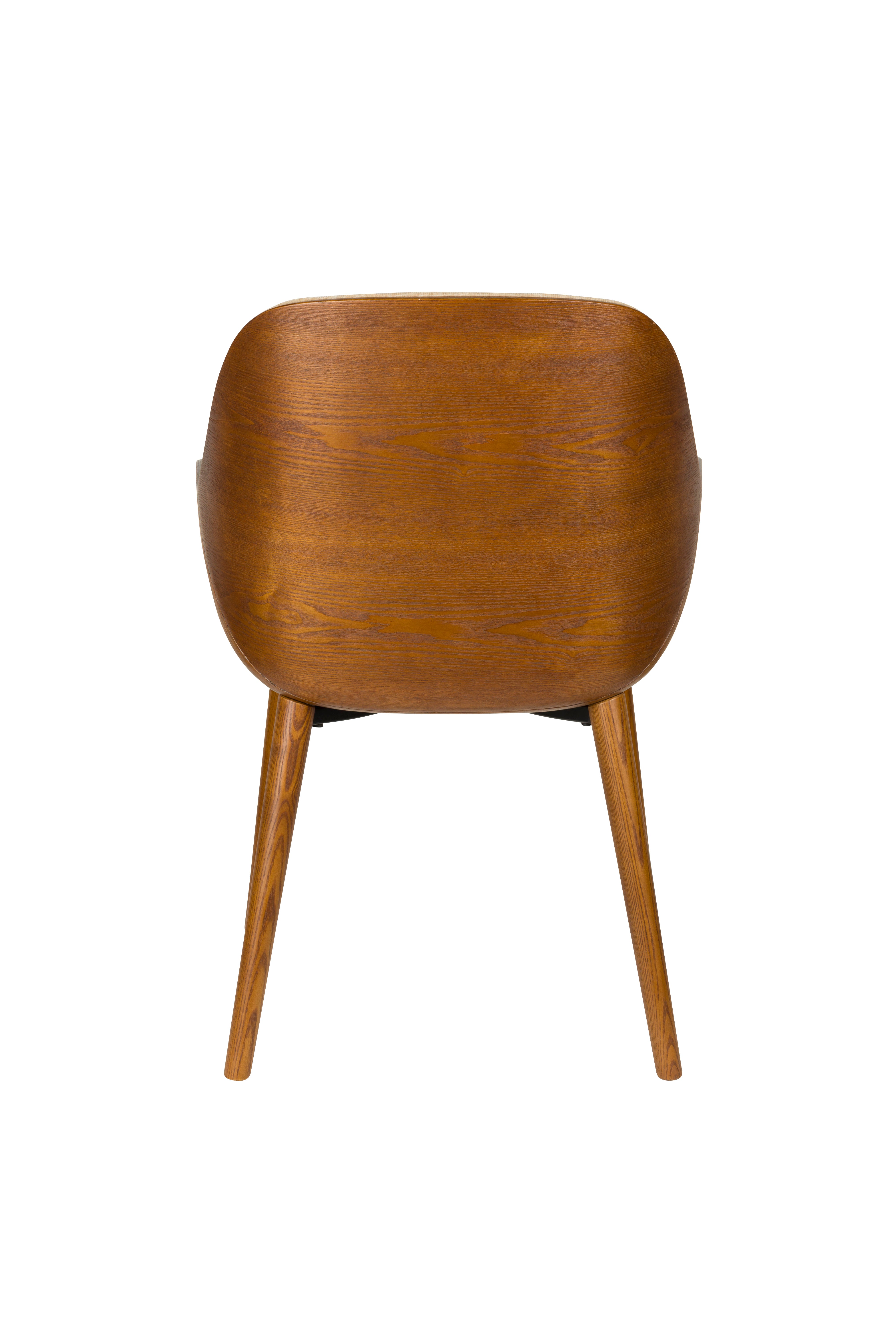 Stuhl TAYLOR beige mit Holzgestell