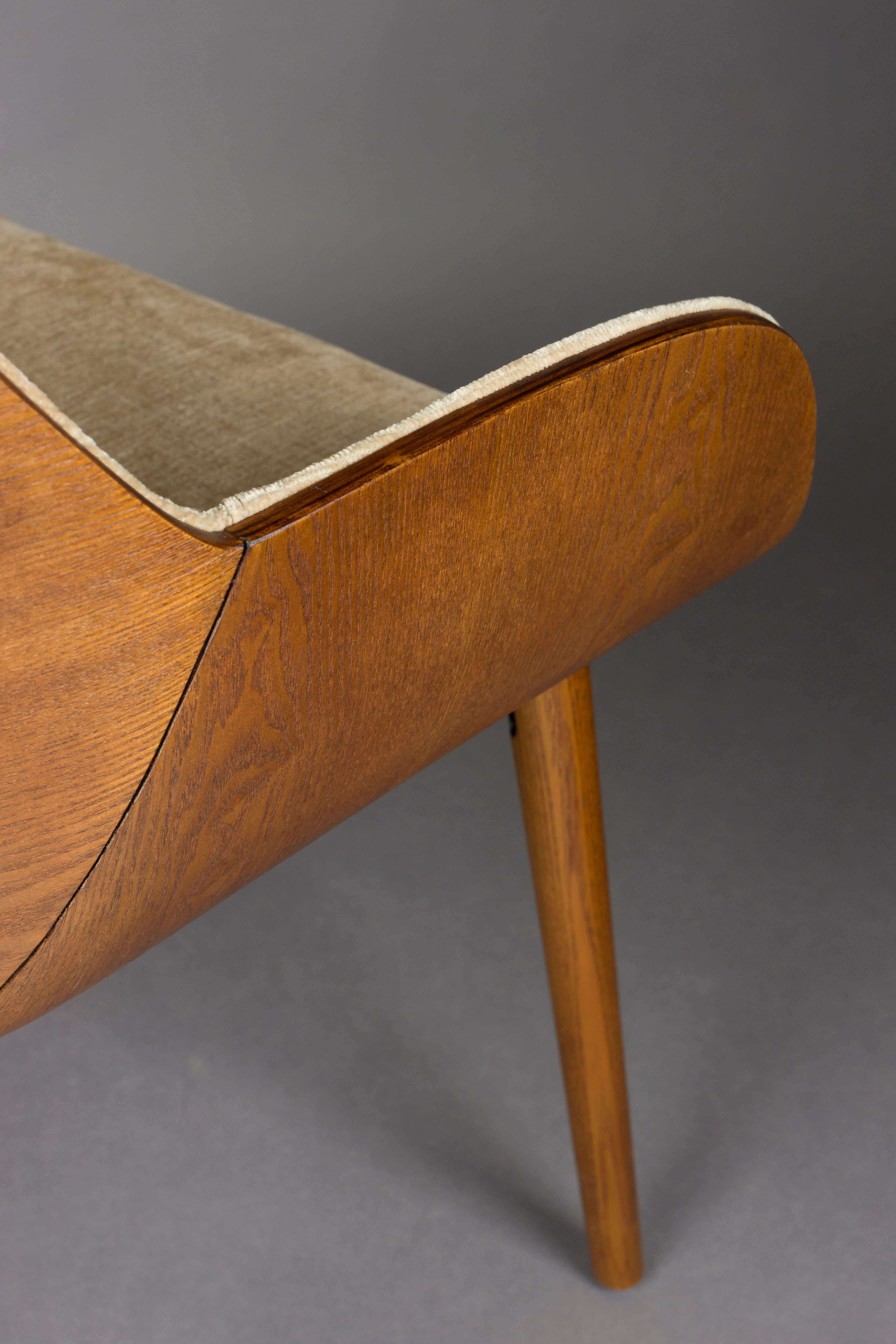 Stuhl TAYLOR beige mit Holzgestell