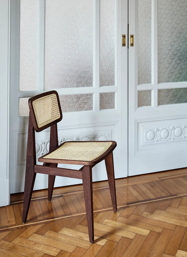 C-CHAIR Stuhl Walnussholz mit Geflecht [Julia]