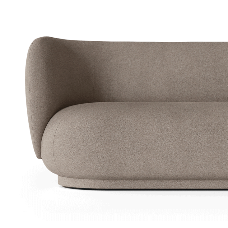 Left -hand sofa rico divan brushed warm gray