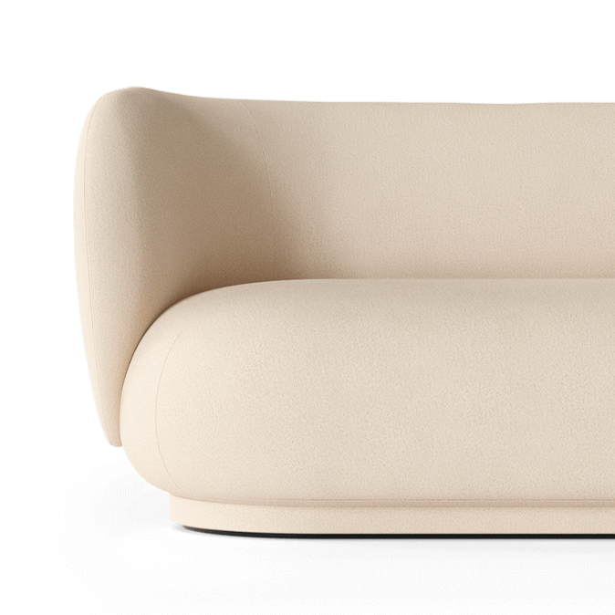 Sofa lewostronna RICO DIVAN Brushed złamana biel