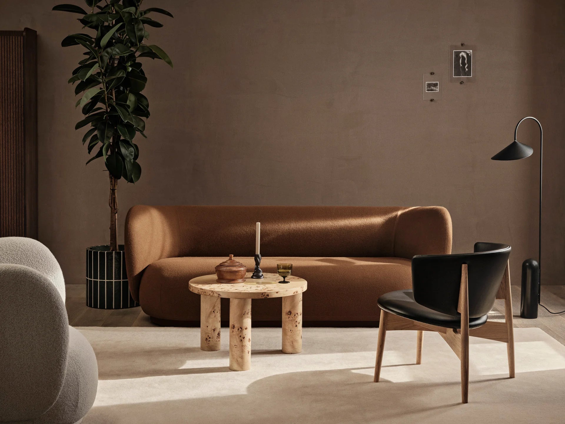 Rico Bouclé Sofa Creme