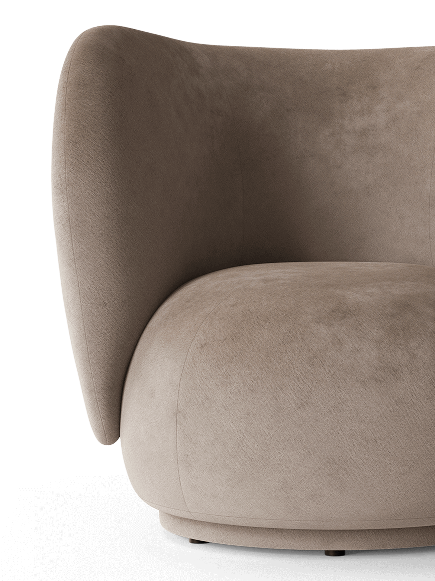 Rico Lounge Faded Velvet armchair beige