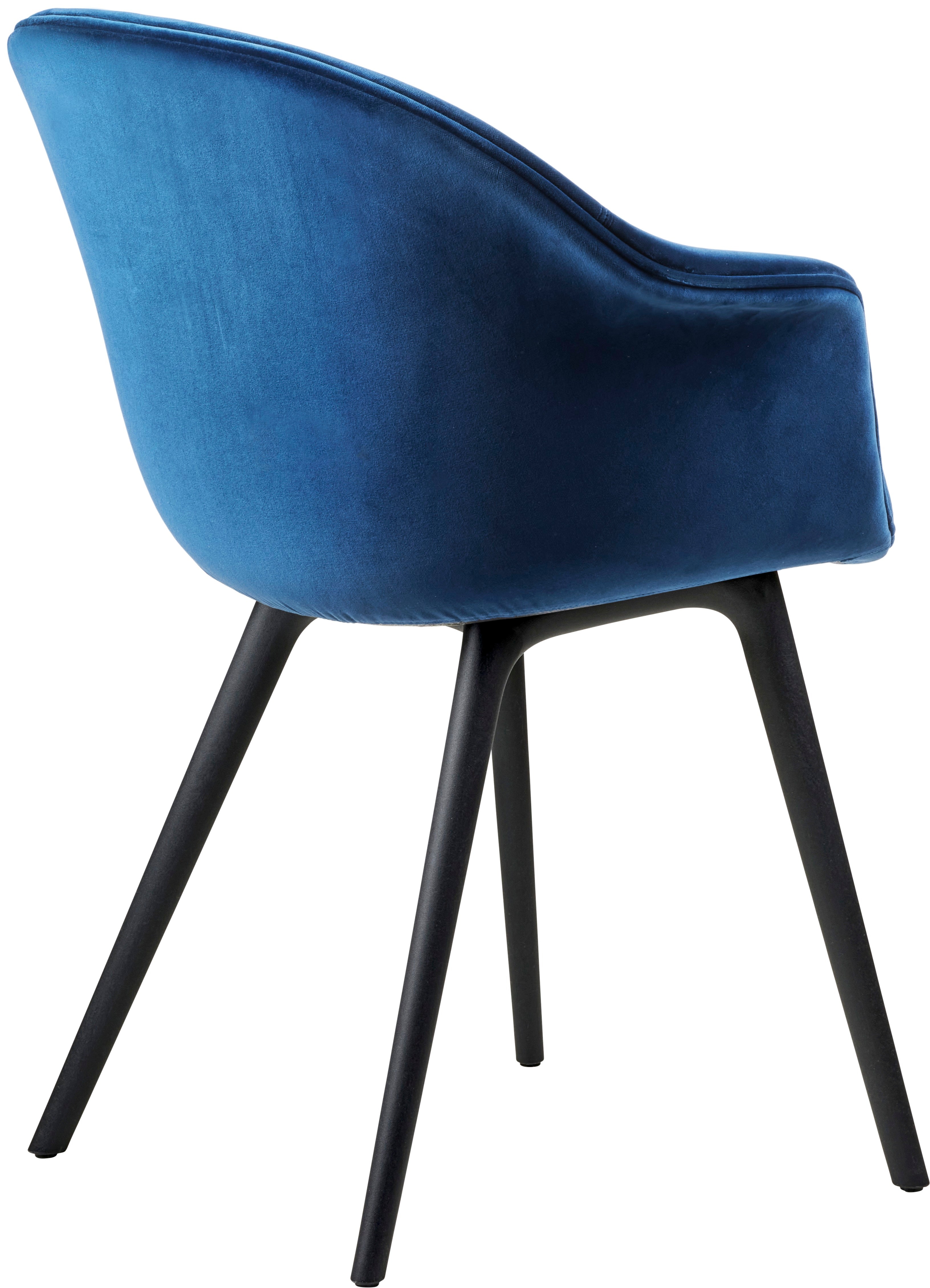 BAT upholstered chair with black base