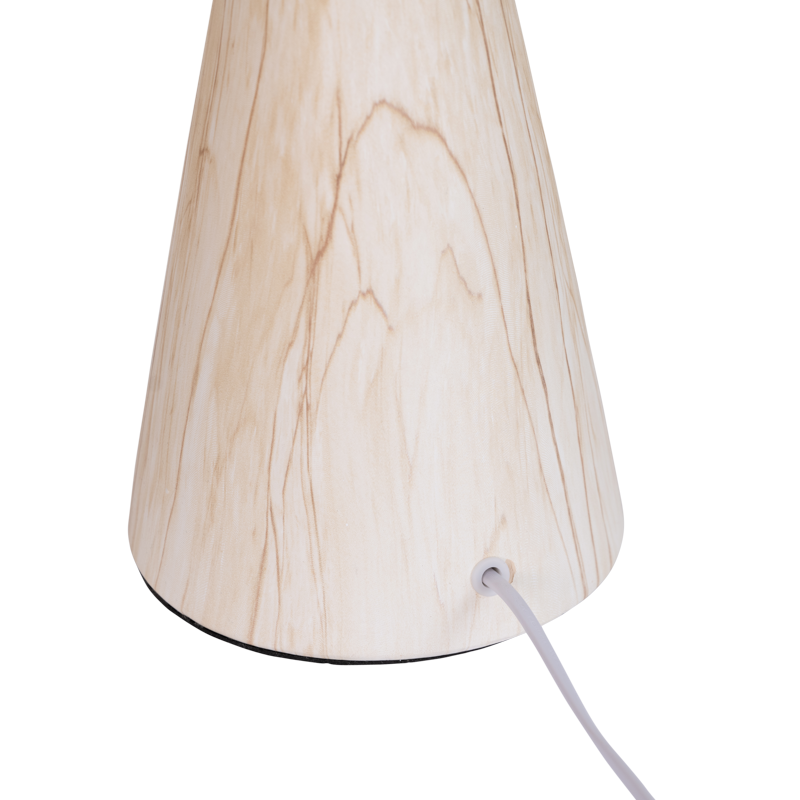 Lampa stołowa JUN ceramiczna podstawa z lnianym abażurem
