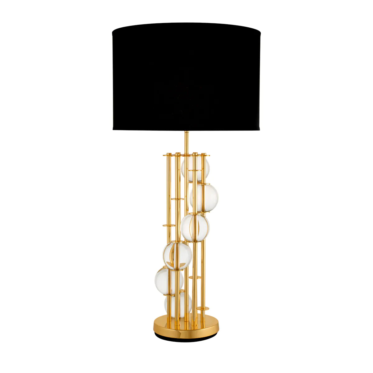 Lampa stołowa LORENZO złoty z czarnym kloszem Eichholtz    Eye on Design