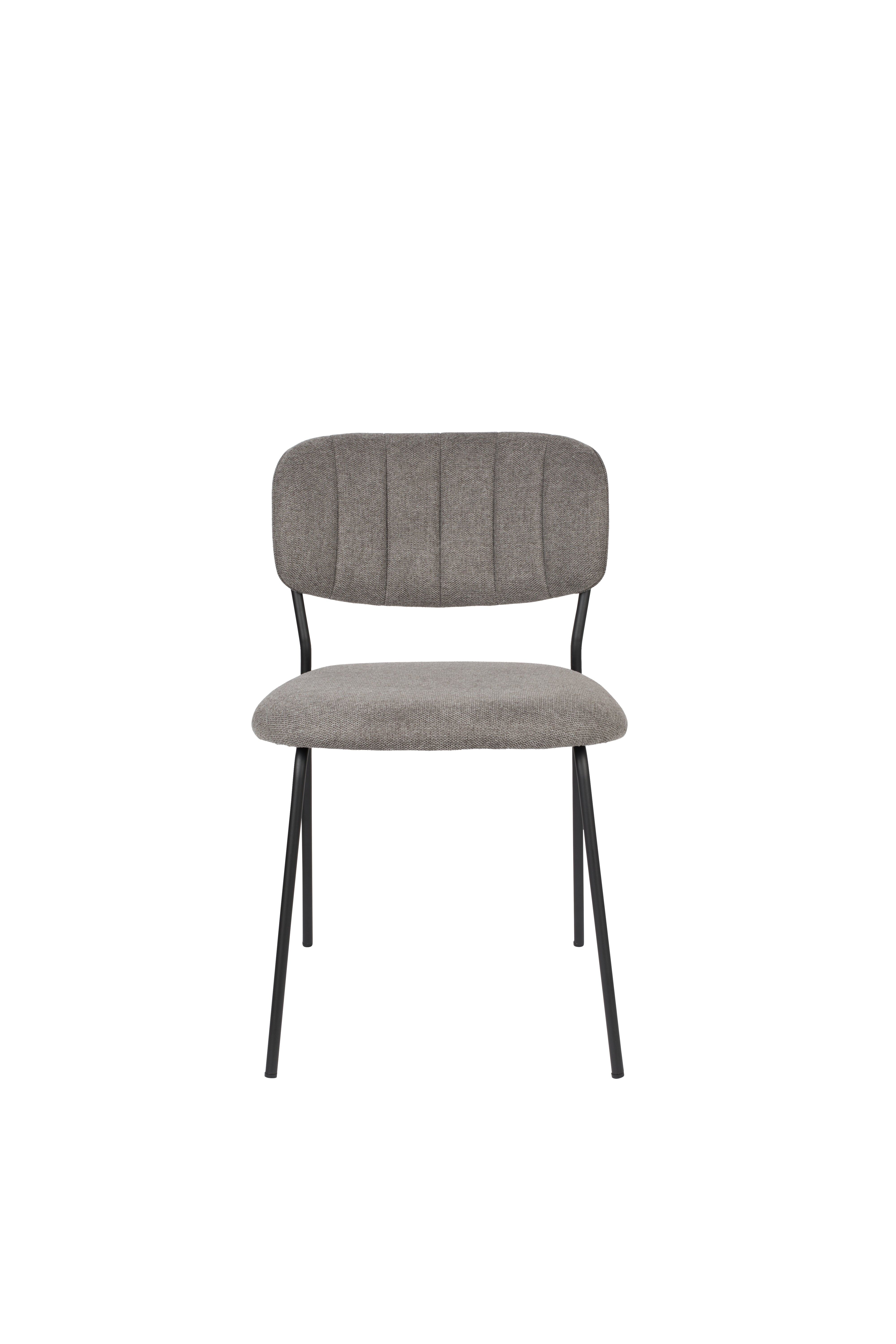 Jolien Gray chair with a black base