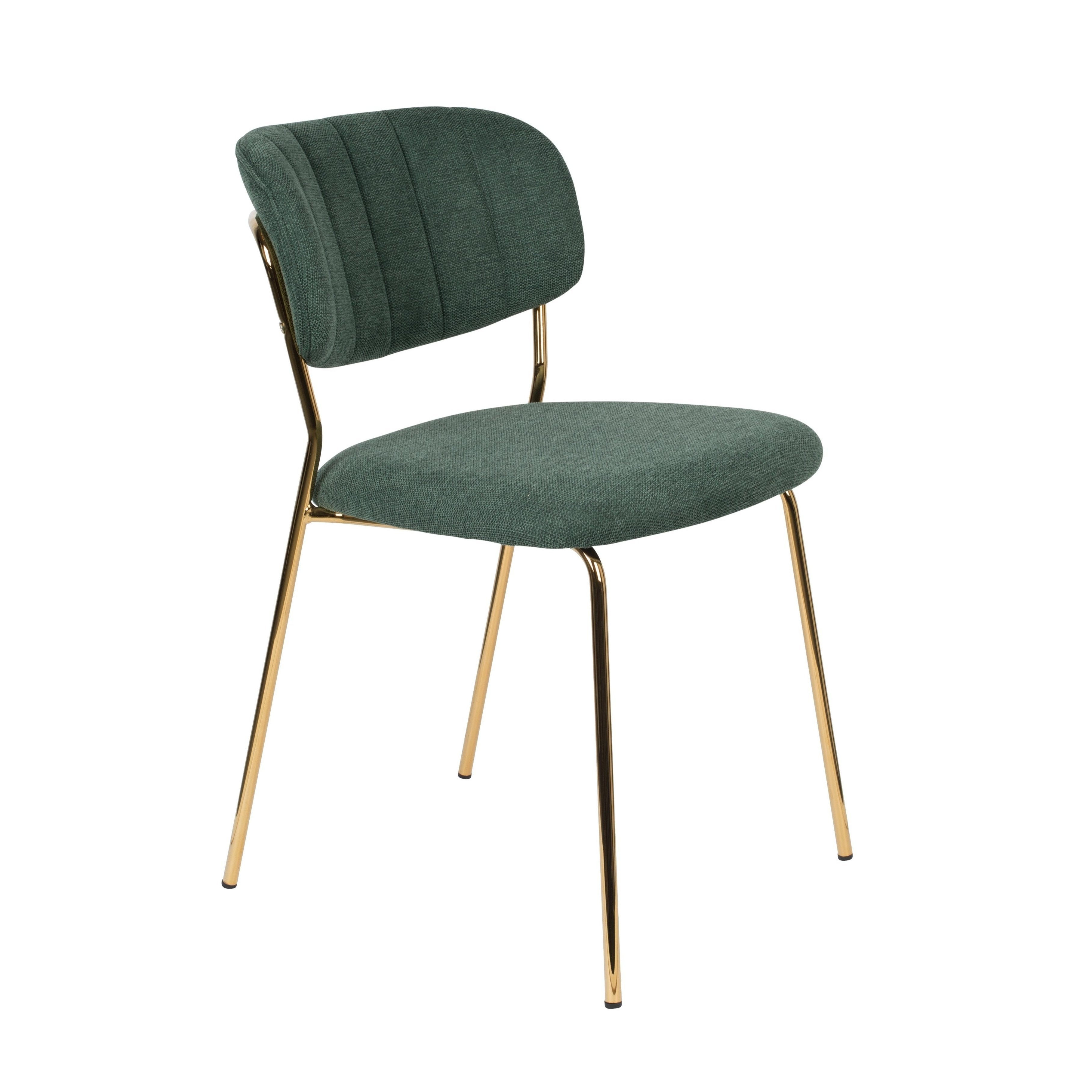 Jolien Dark green chair with a golden base