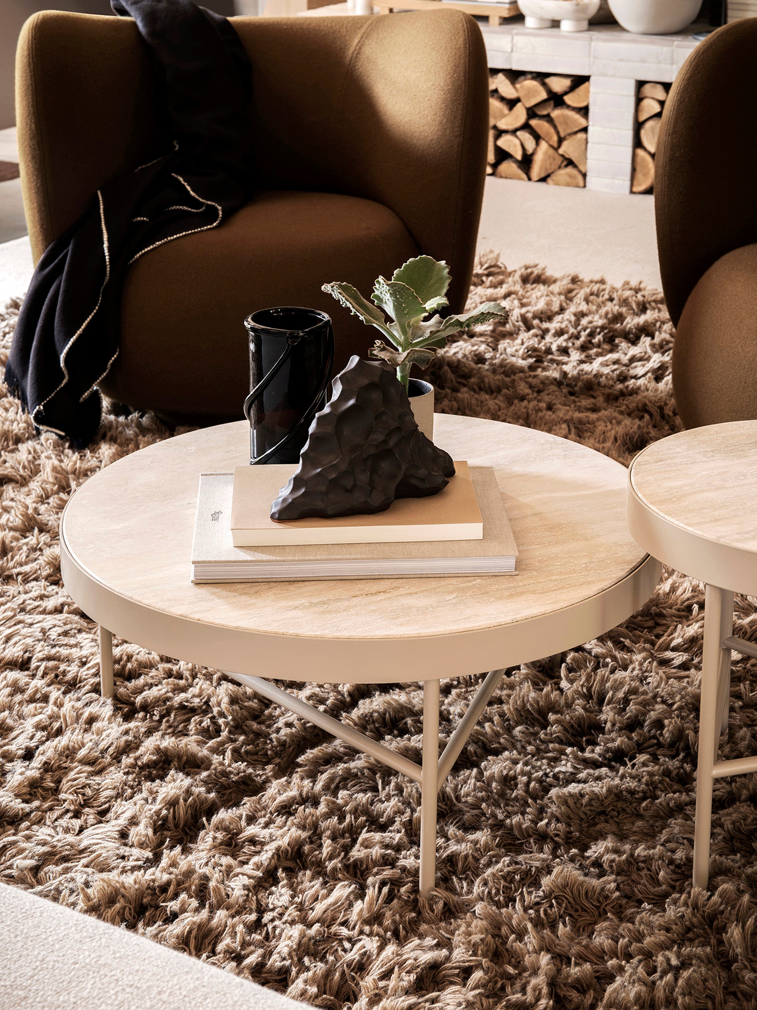 Travertine coffee table beige travertine