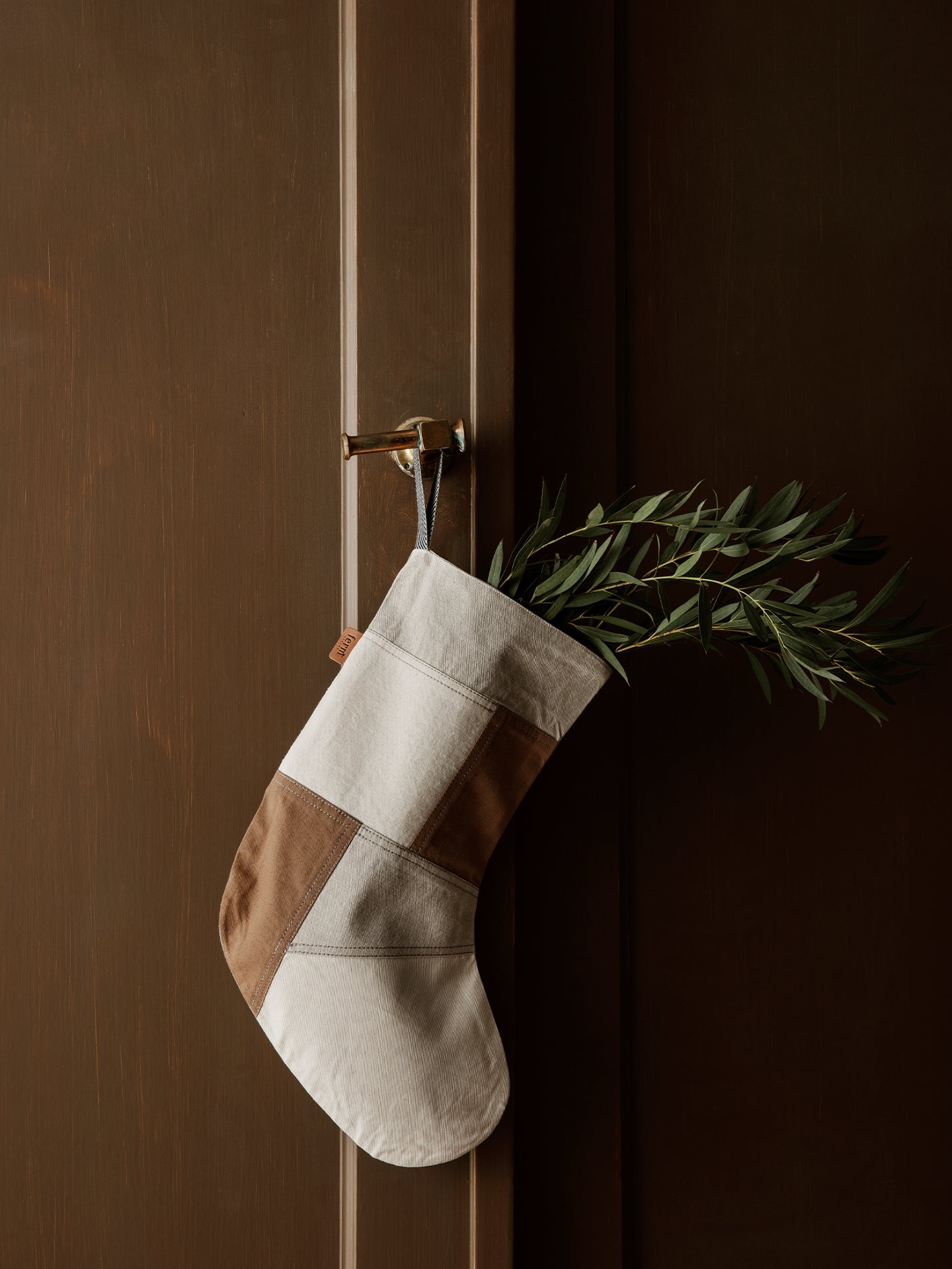 Skarpeta na prezenty TONAL CHRISTMAS STOCKING beżowy